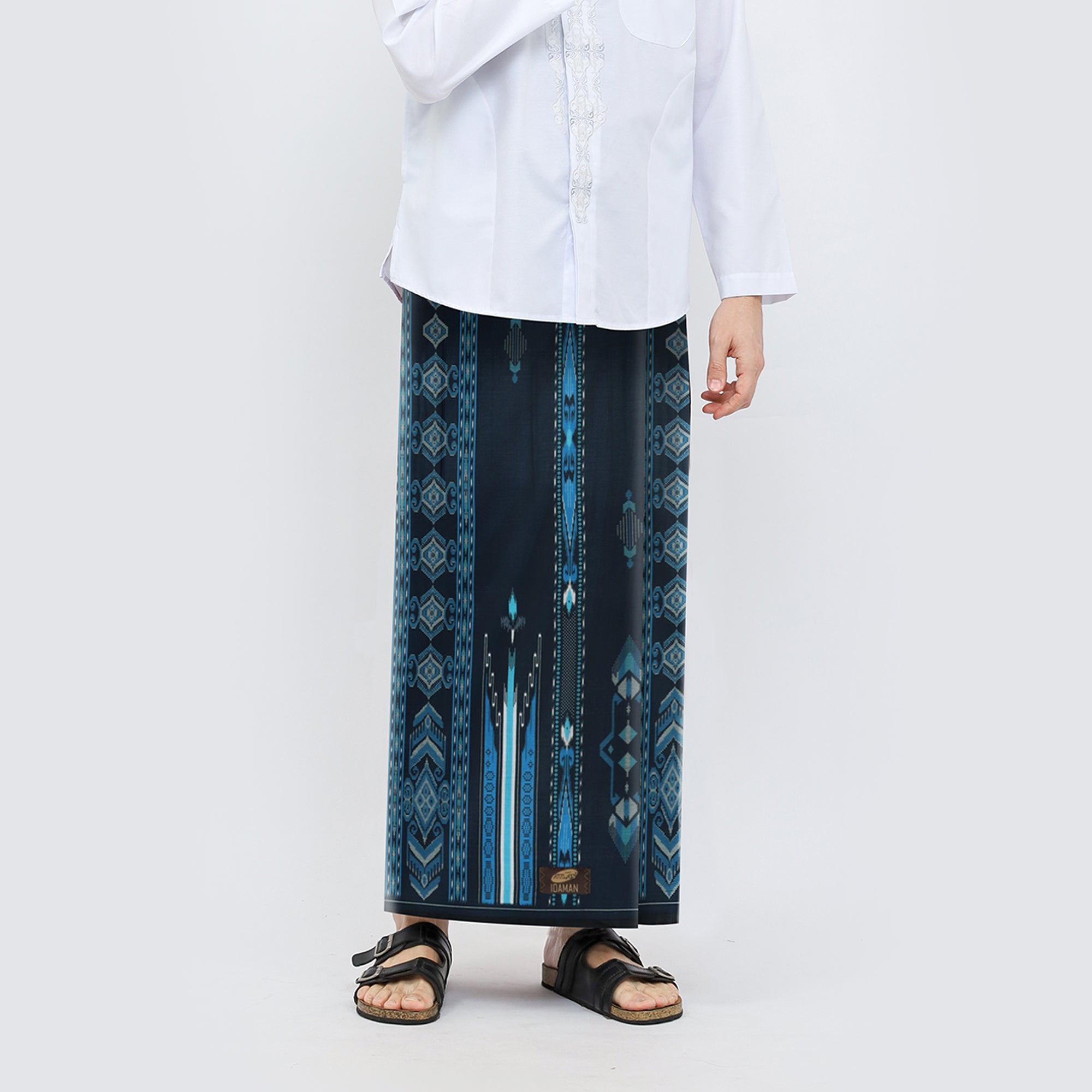 Sarung ATLAS Idaman 555 Kembang Motif BHS A5 GSL Navy
