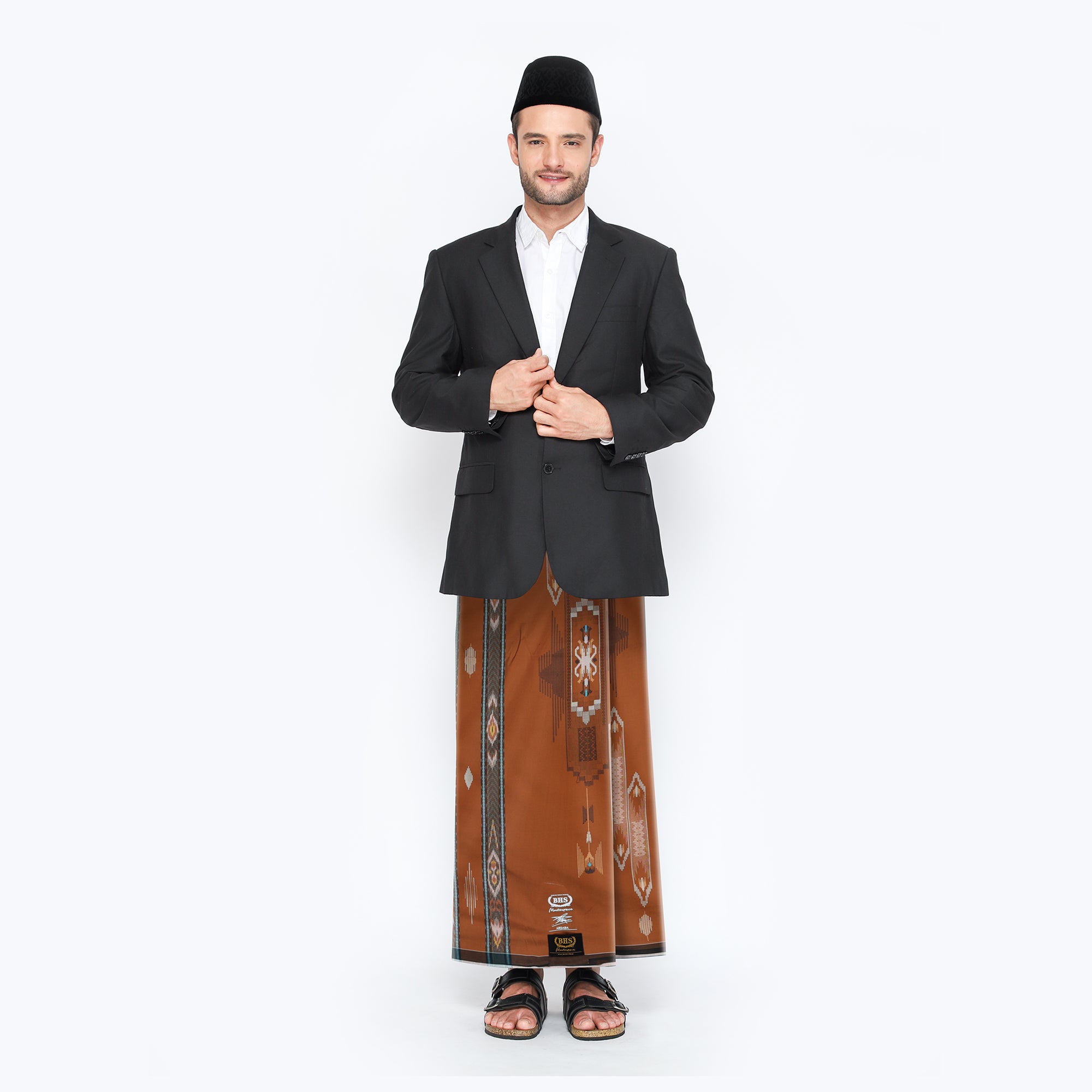 BHS Masterpiece Gold Motif M81 SDB Brown 02 Sarong