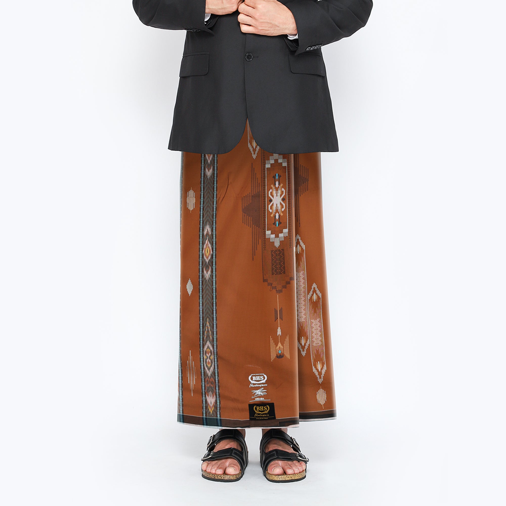 BHS Masterpiece Gold Motif M81 SDB Brown 02 Sarong