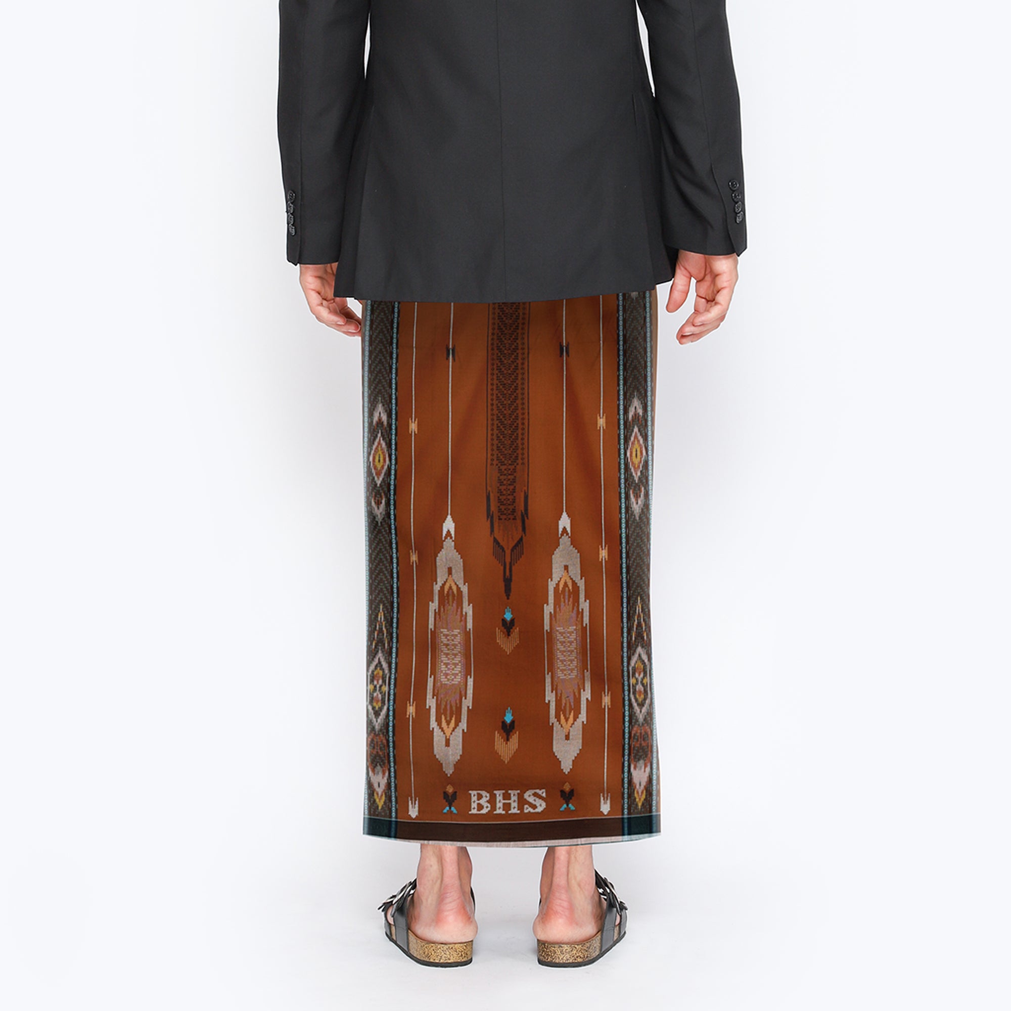 BHS Masterpiece Gold Motif M81 SDB Brown 02 Sarong