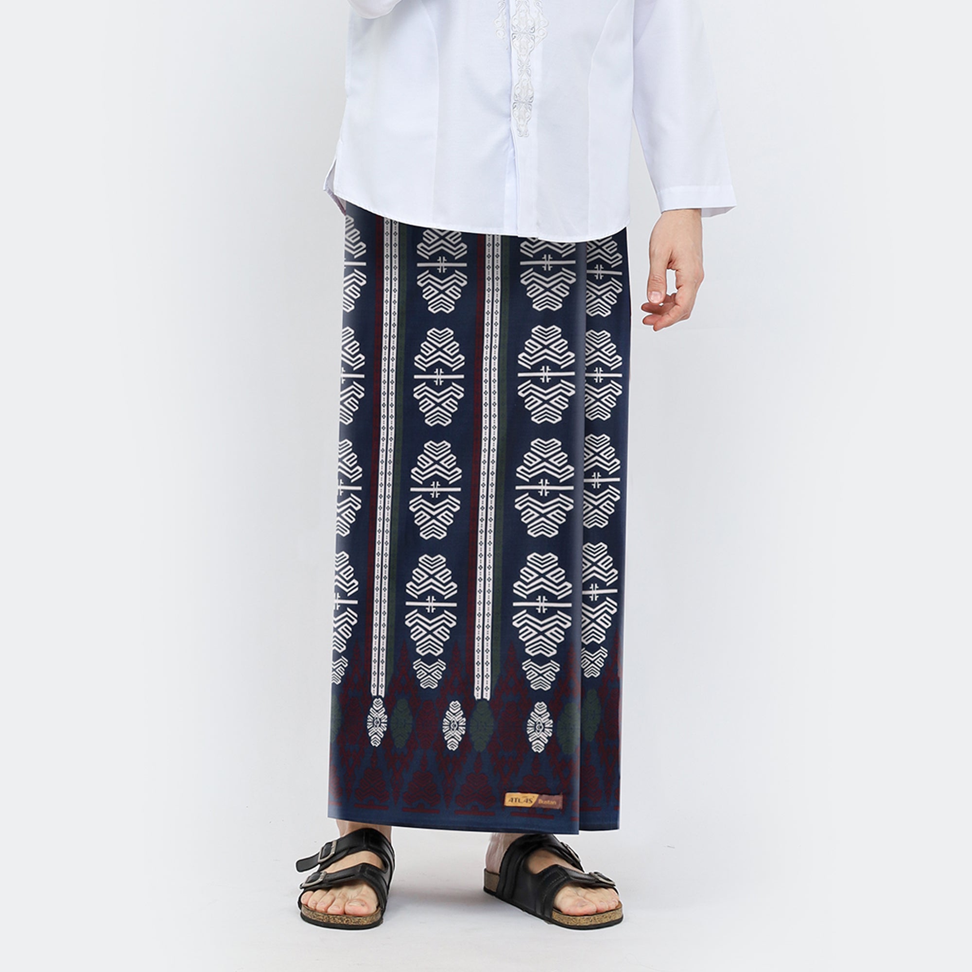 Sarung ATLAS Bustan Series Palestine Lombok Navy