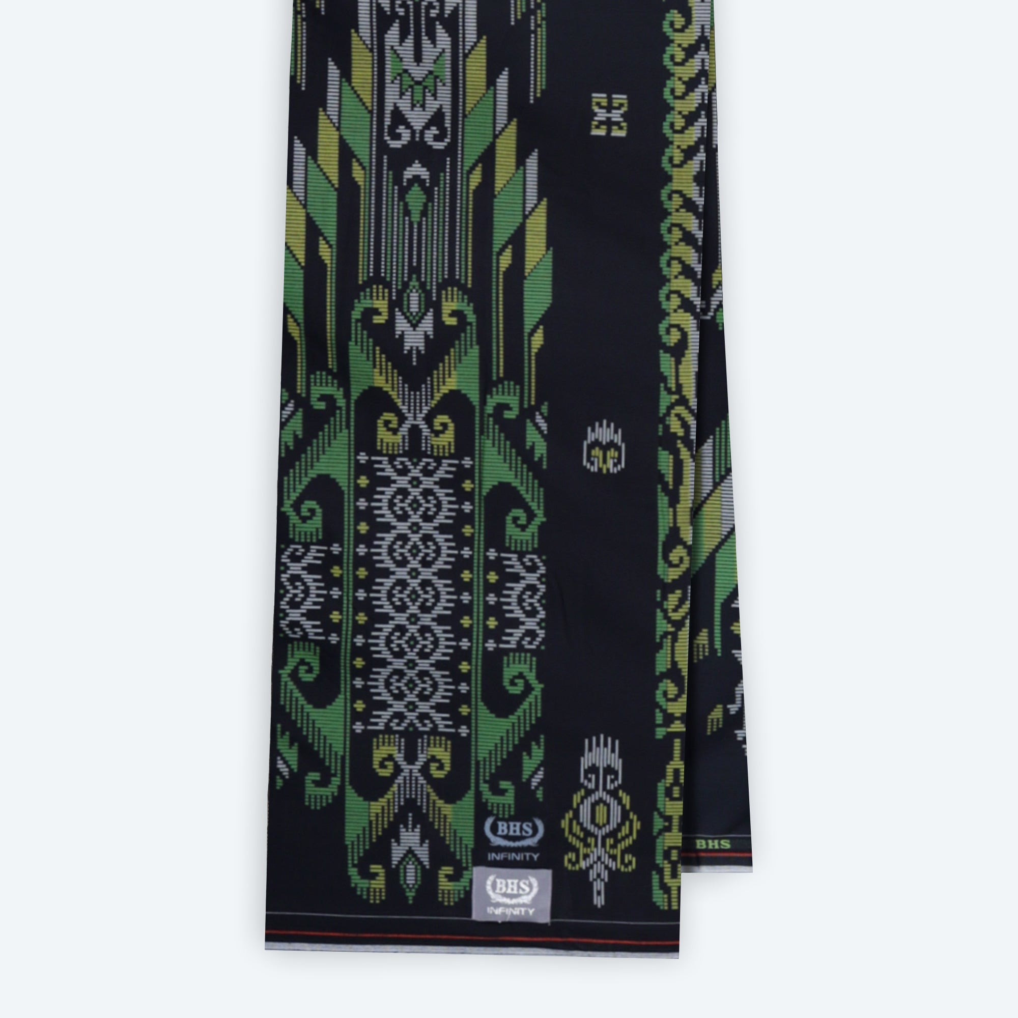 Sarung BHS Infinity Silver Motif V32 KJC SJ Hitam Hijau