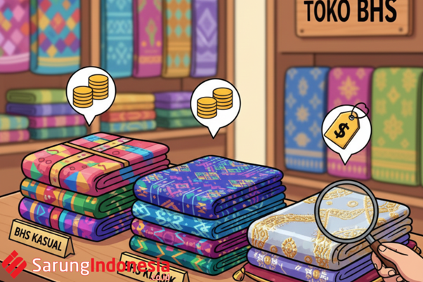 Berbagai seri sarung BHS dengan perbedaan bahan dan karakter penggunaan