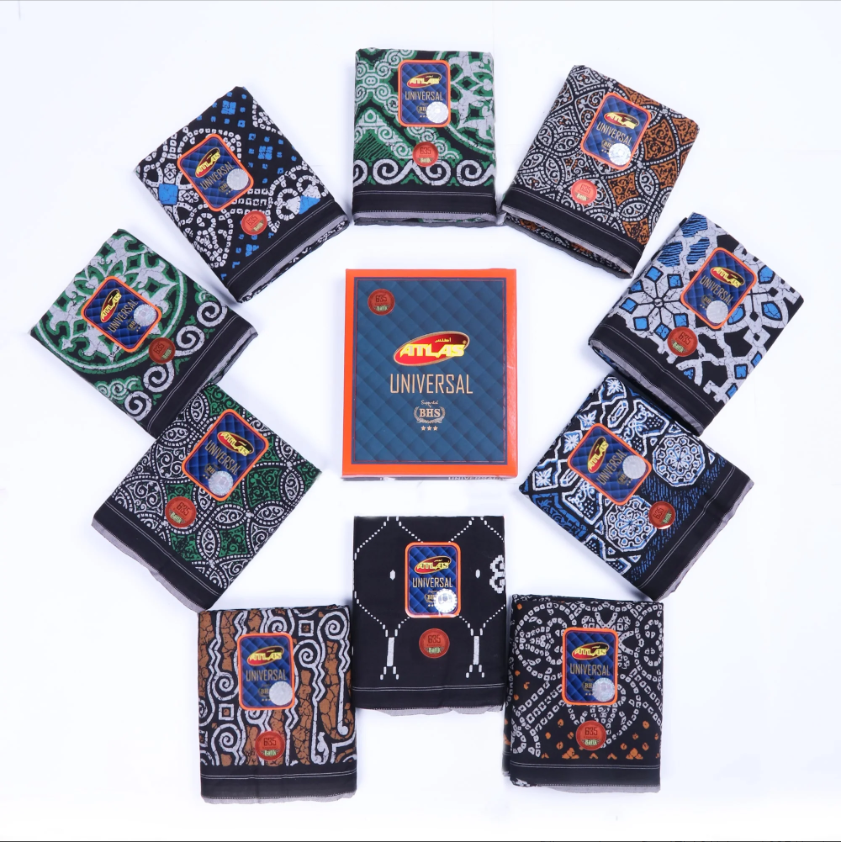 Sarung ATLAS Universal 635 Kembang Batik Motif & Warna Mix