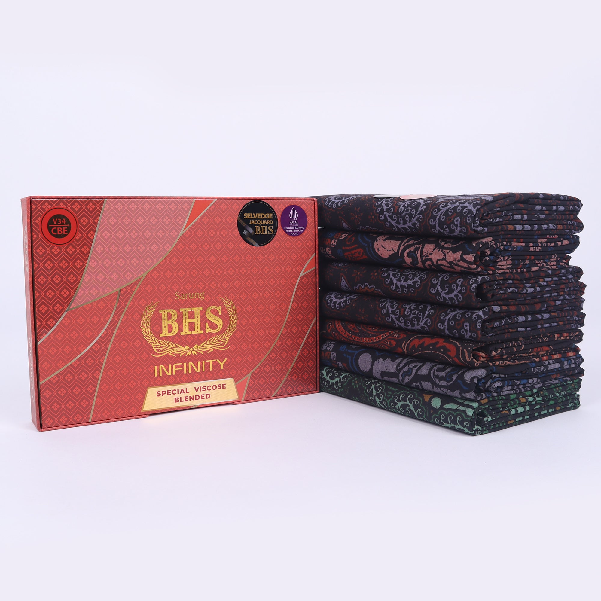 Sarung BHS Infinity Gold V34 CBE Motif & Warna Mix - Sarung Indonesia