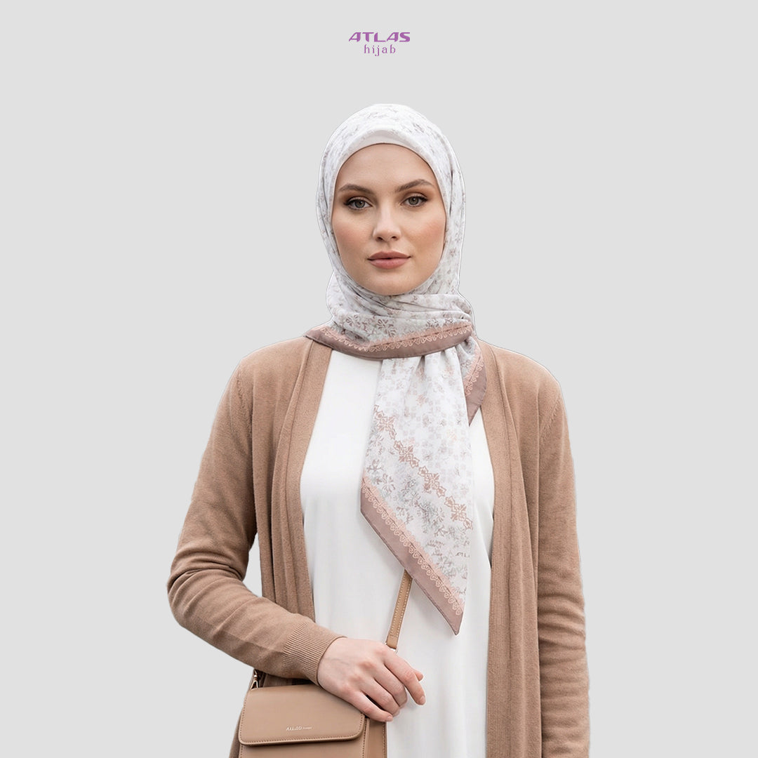 Atlas Hijab Noor Vitae Series Motif Sivya Kerudung Segi Empat