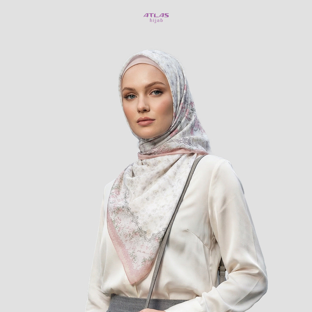 Atlas Hijab Noor Vitae Series Motif Sivya Kerudung Segi Empat