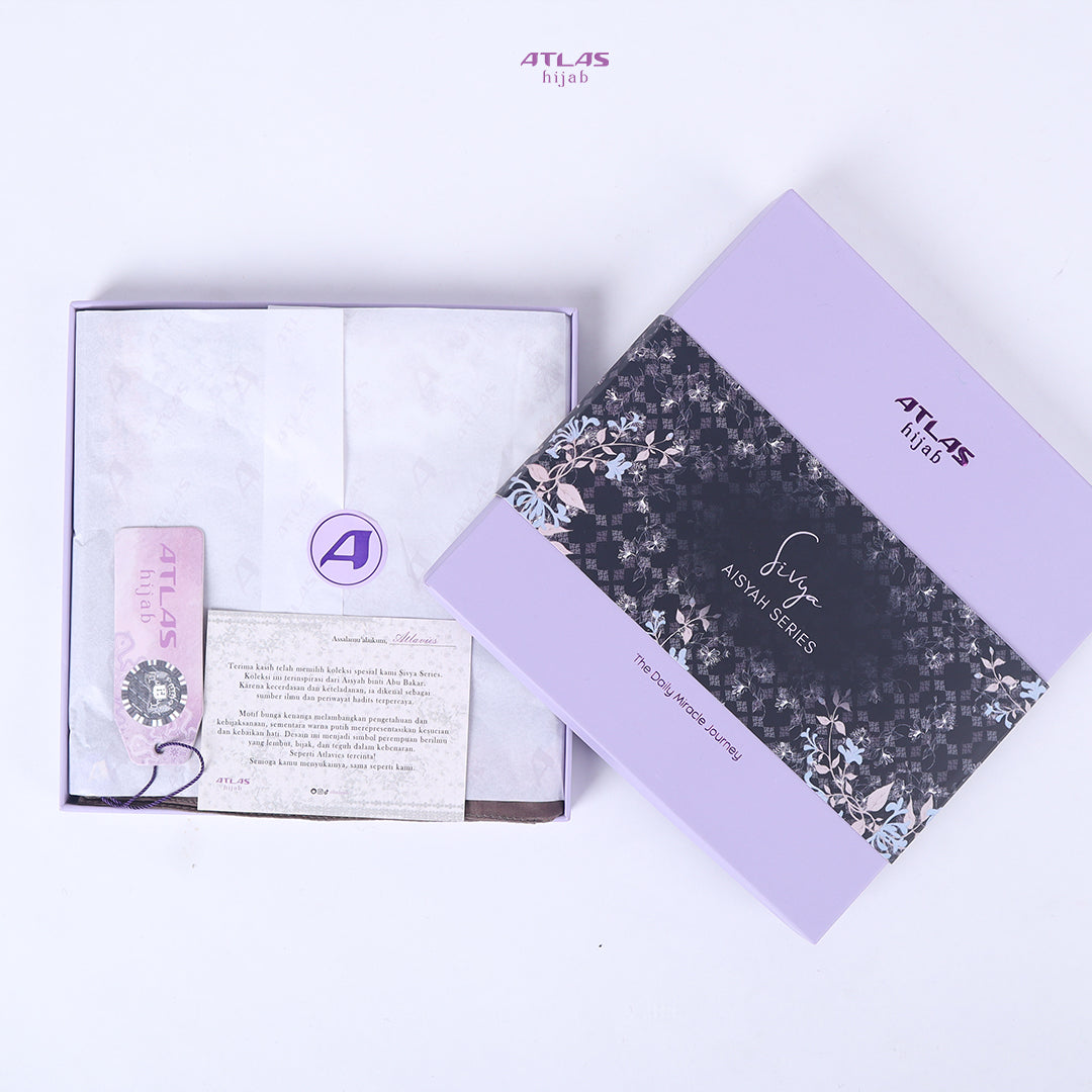 Atlas Hijab Noor Vitae Series Motif Sivya Kerudung Segi Empat