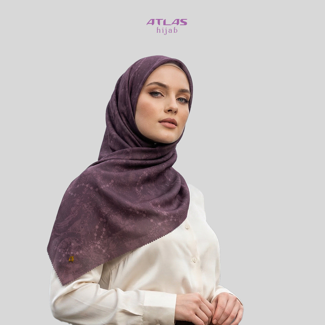Atlas Hijab Noor Vitae Series Motif Selma Kerudung Segi Empat