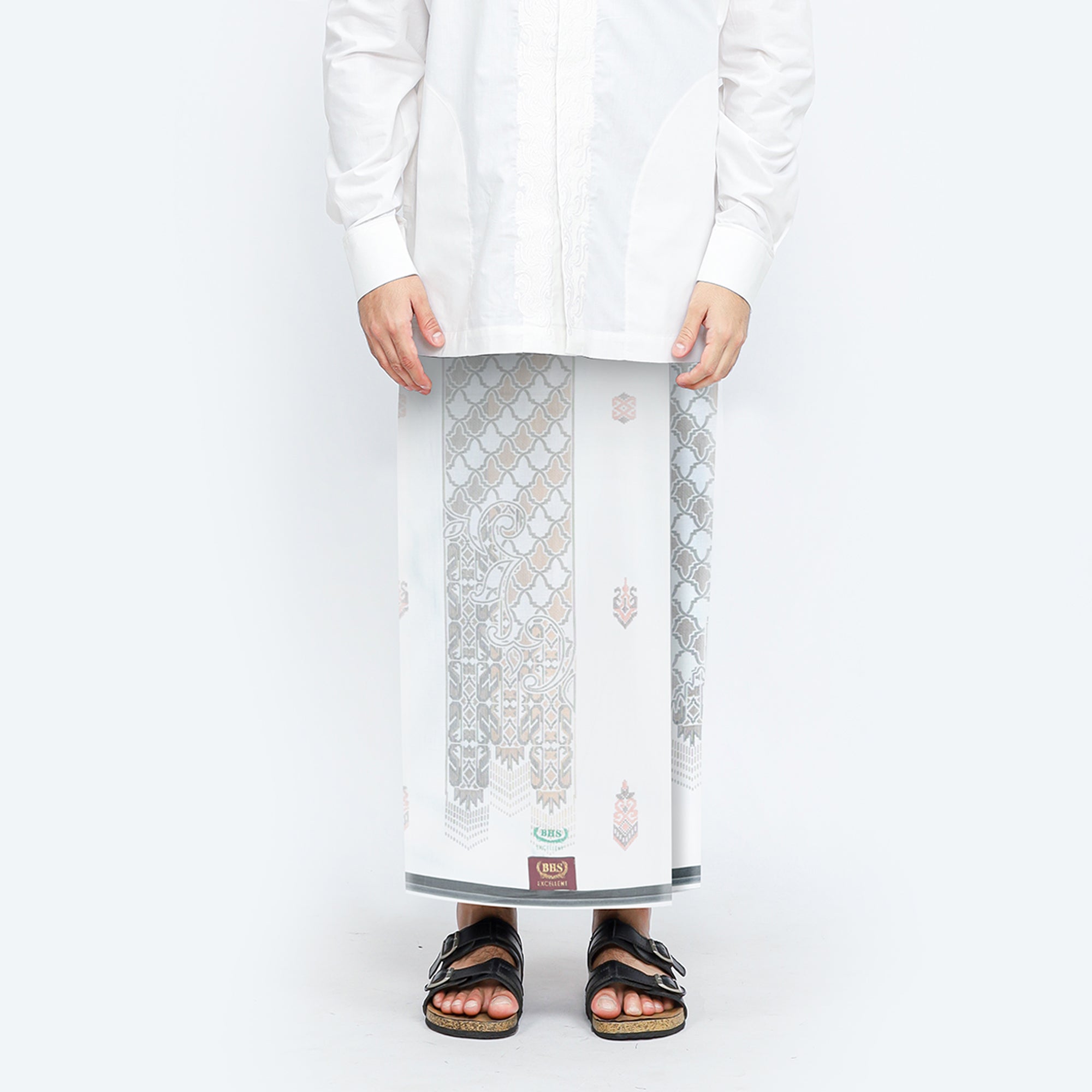 Sarung BHS Excellent Super Gold Motif E58 JGQ SJ Putih Gold - Sarung ...