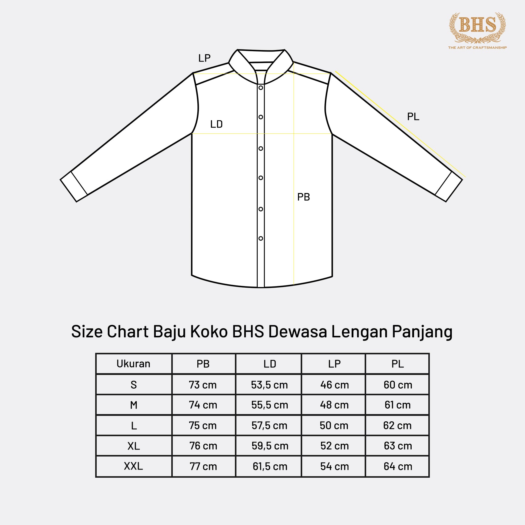 Baju Koko BHS Classic Motif DBL 01 Putih