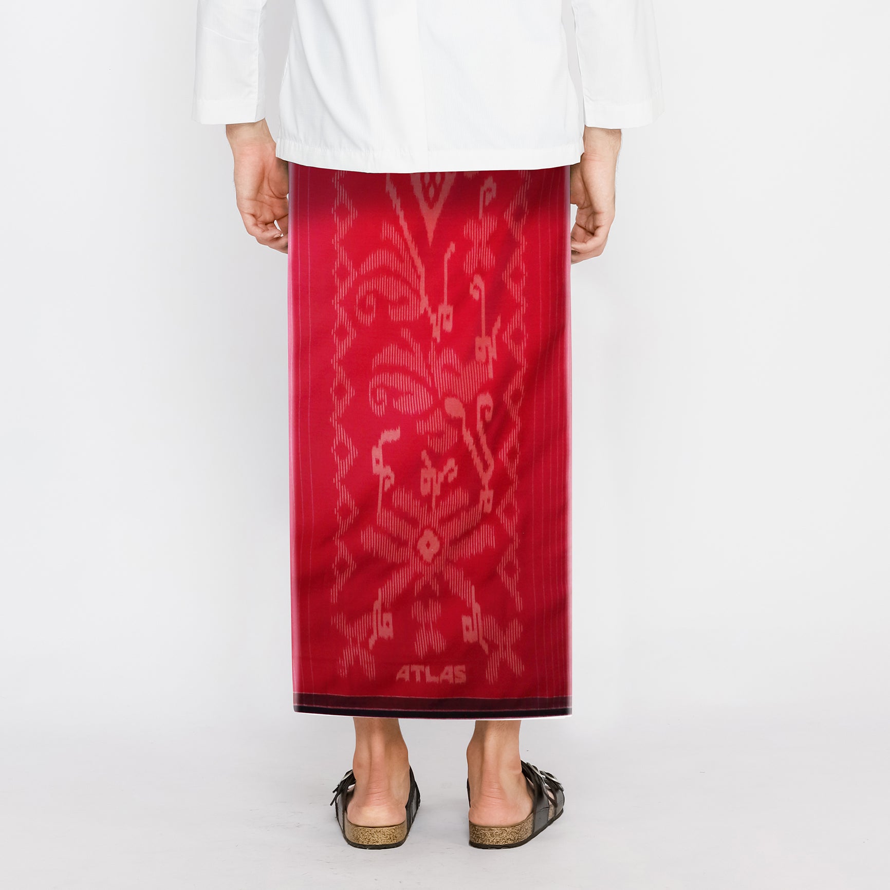Sarung ATLAS Super Premium 955 Jacquard Kreasi Muscat Merah 01