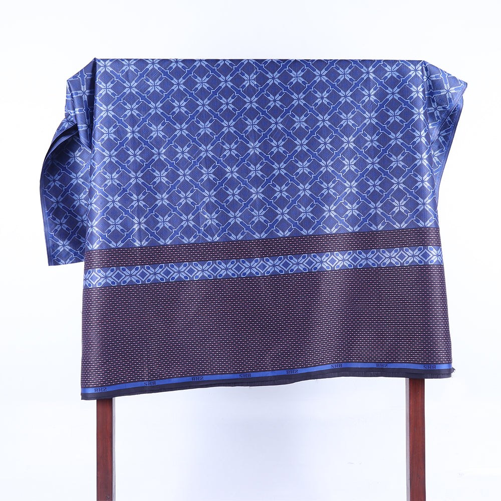 Kain Batik BHS Signature Motif Jacquard Warna Biru