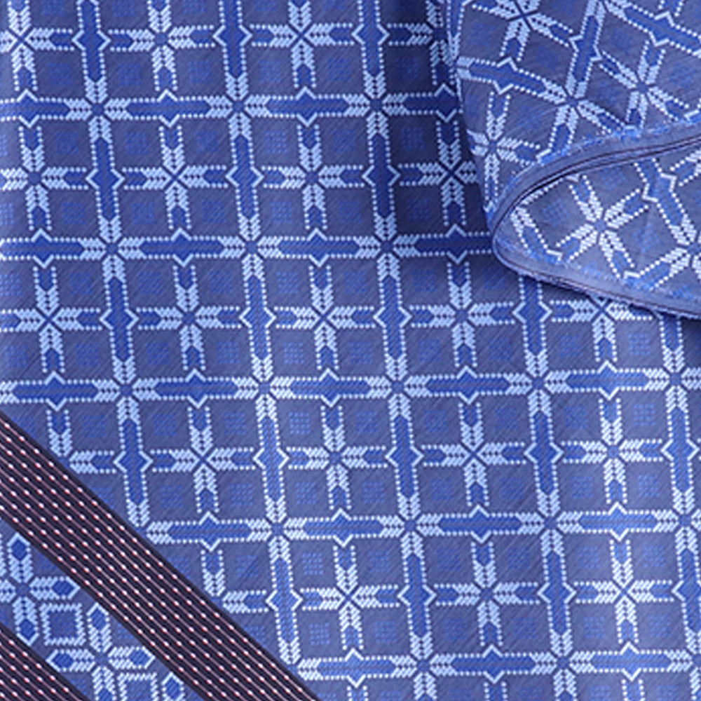 Kain Batik BHS Signature Motif Jacquard Warna Biru