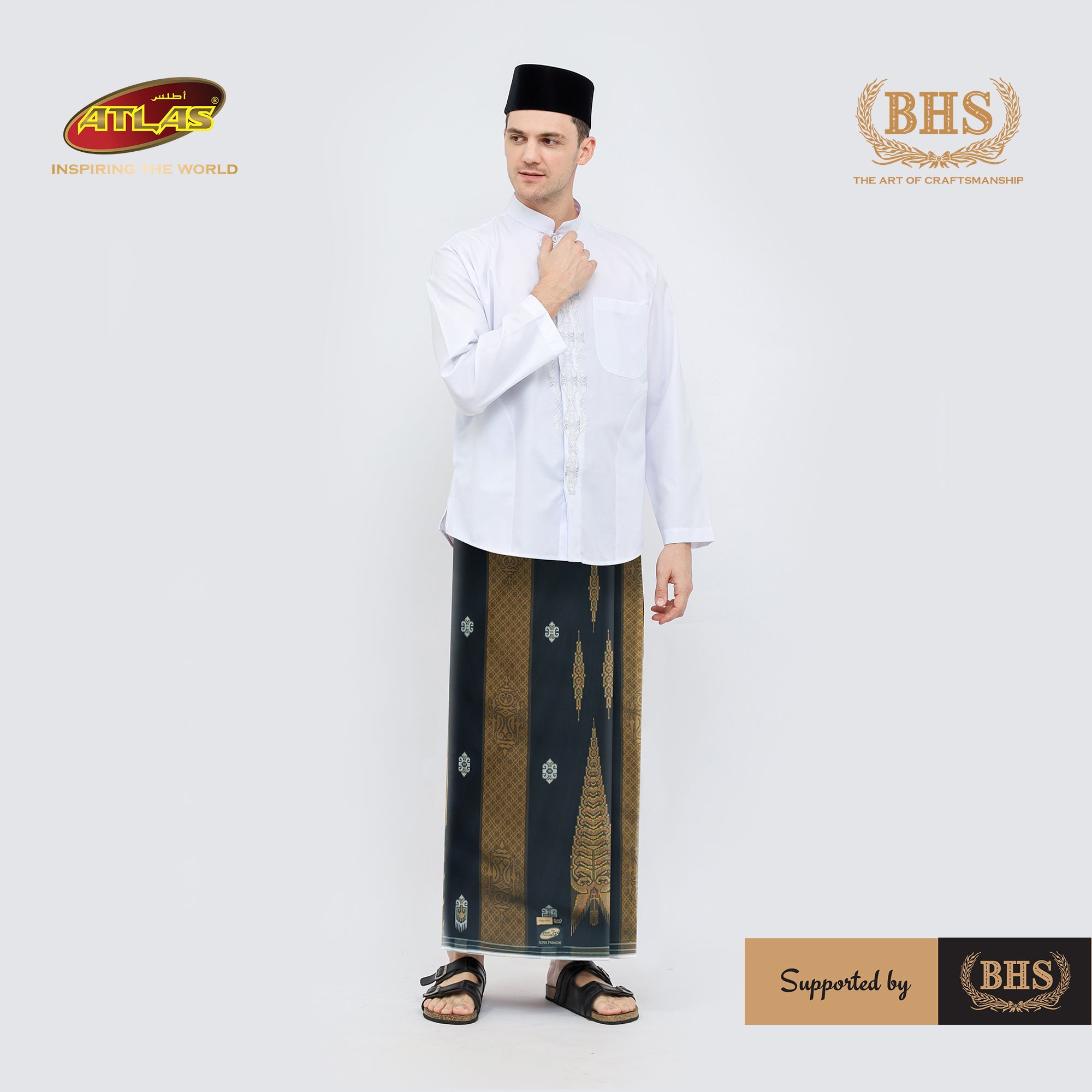 Sarung ATLAS Super Premium 980 Motif A9 JGL Hitam Kuning 01