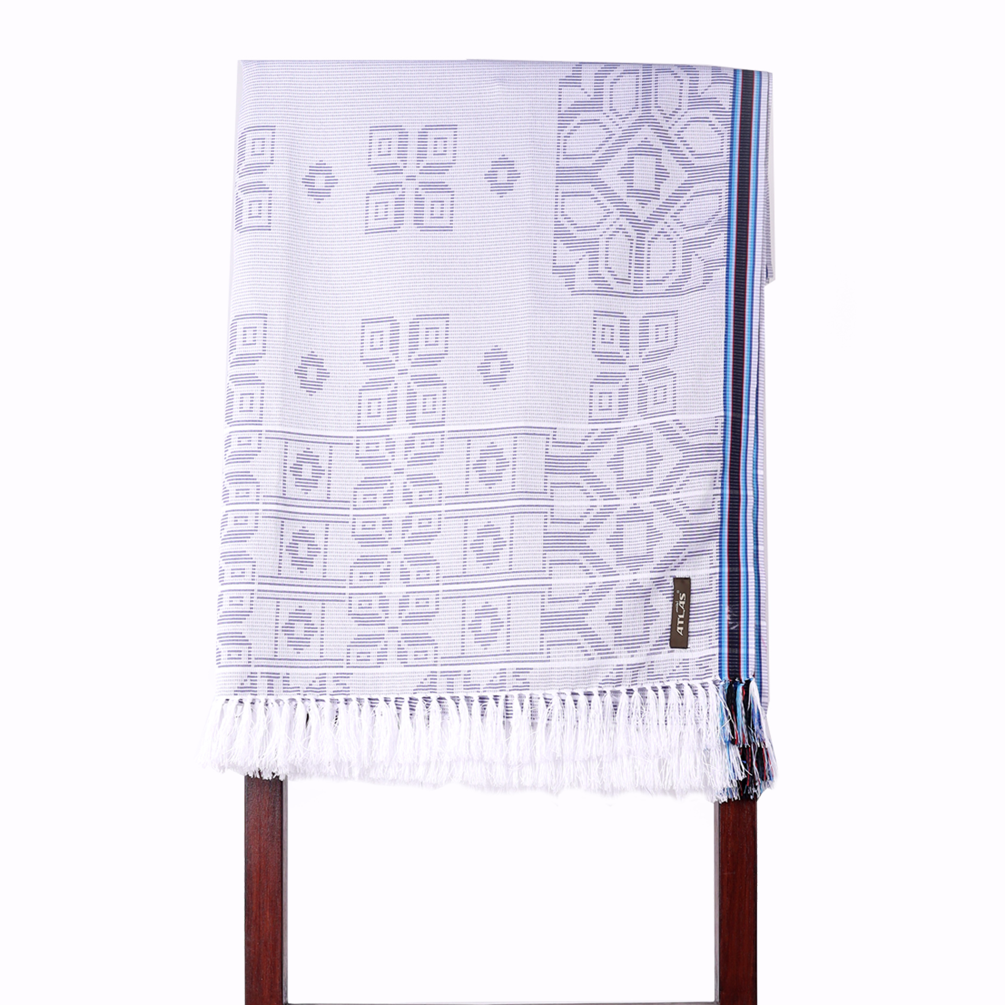 Surban Subaiyah ATLAS Motif Dobby SGF 03 Putih Biru