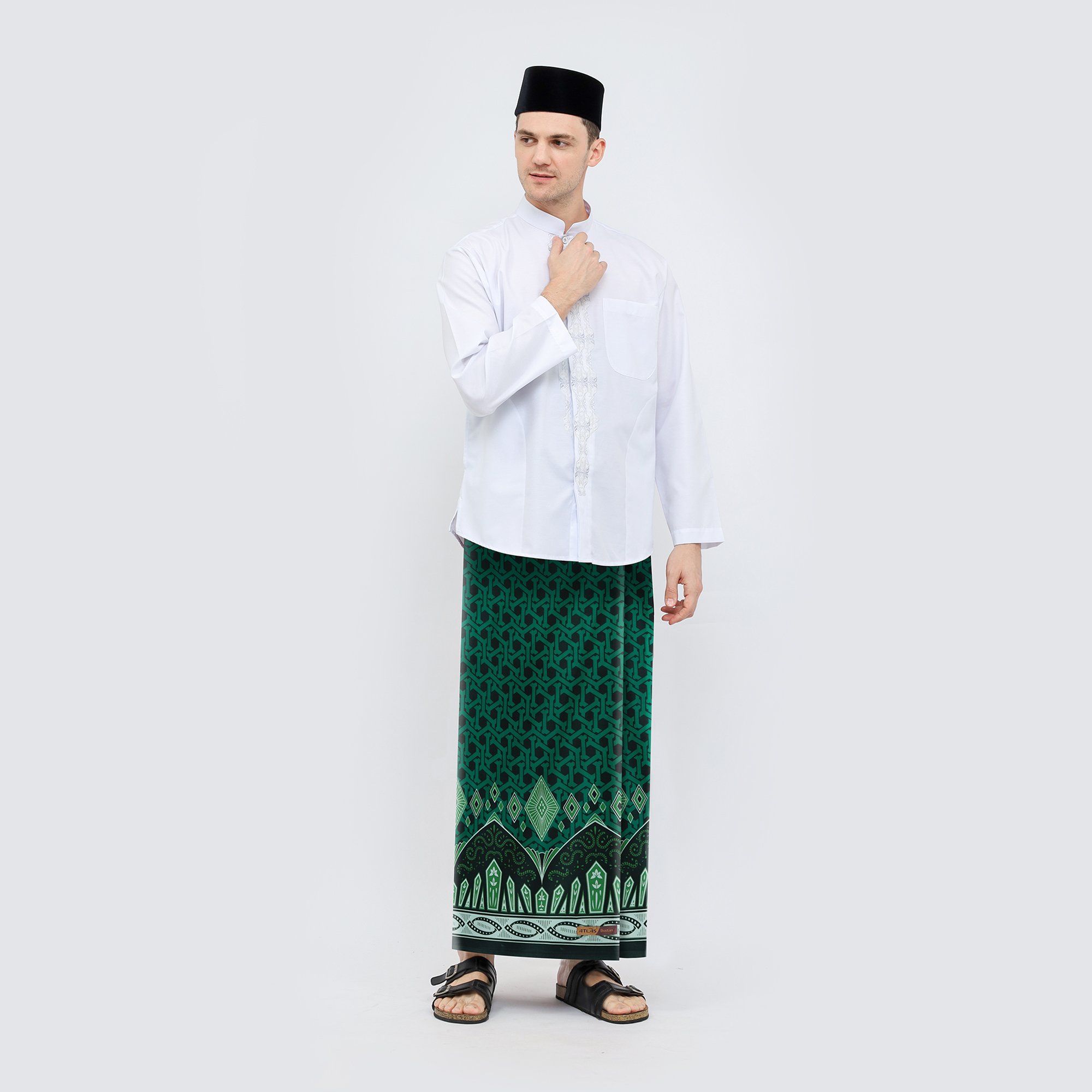 Sarung ATLAS Bustan Series Aceh Green