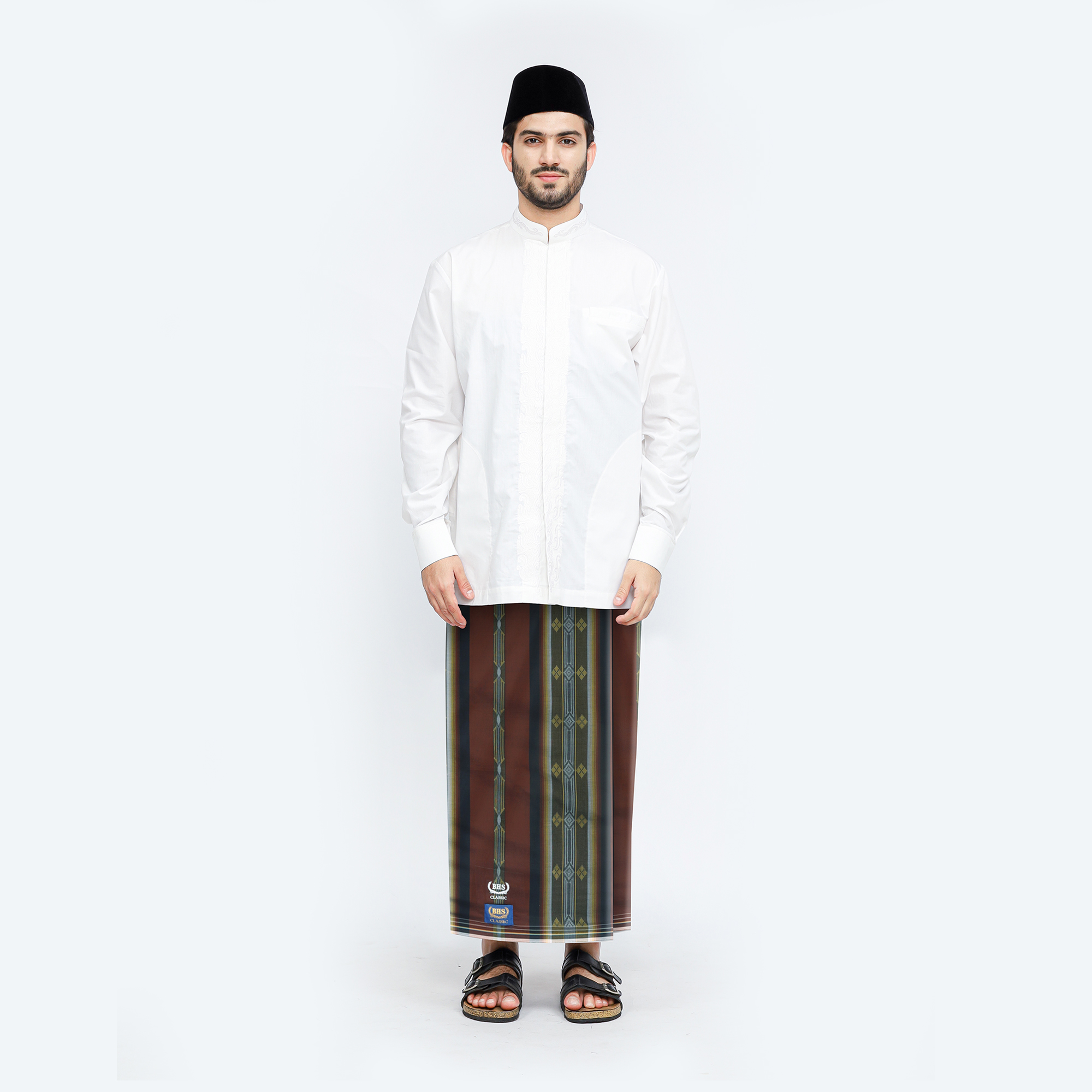 Sarung BHS Classic Gold Motif C44 DKB Coklat 03