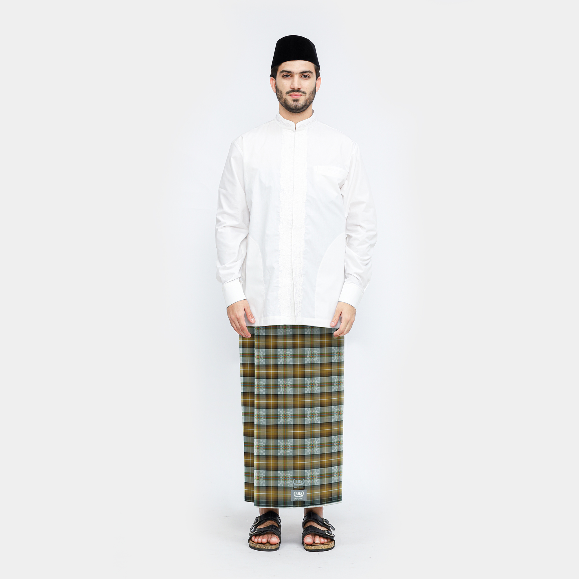 Sarung BHS Excellent Silver Motif E52 TMB Olive Muda