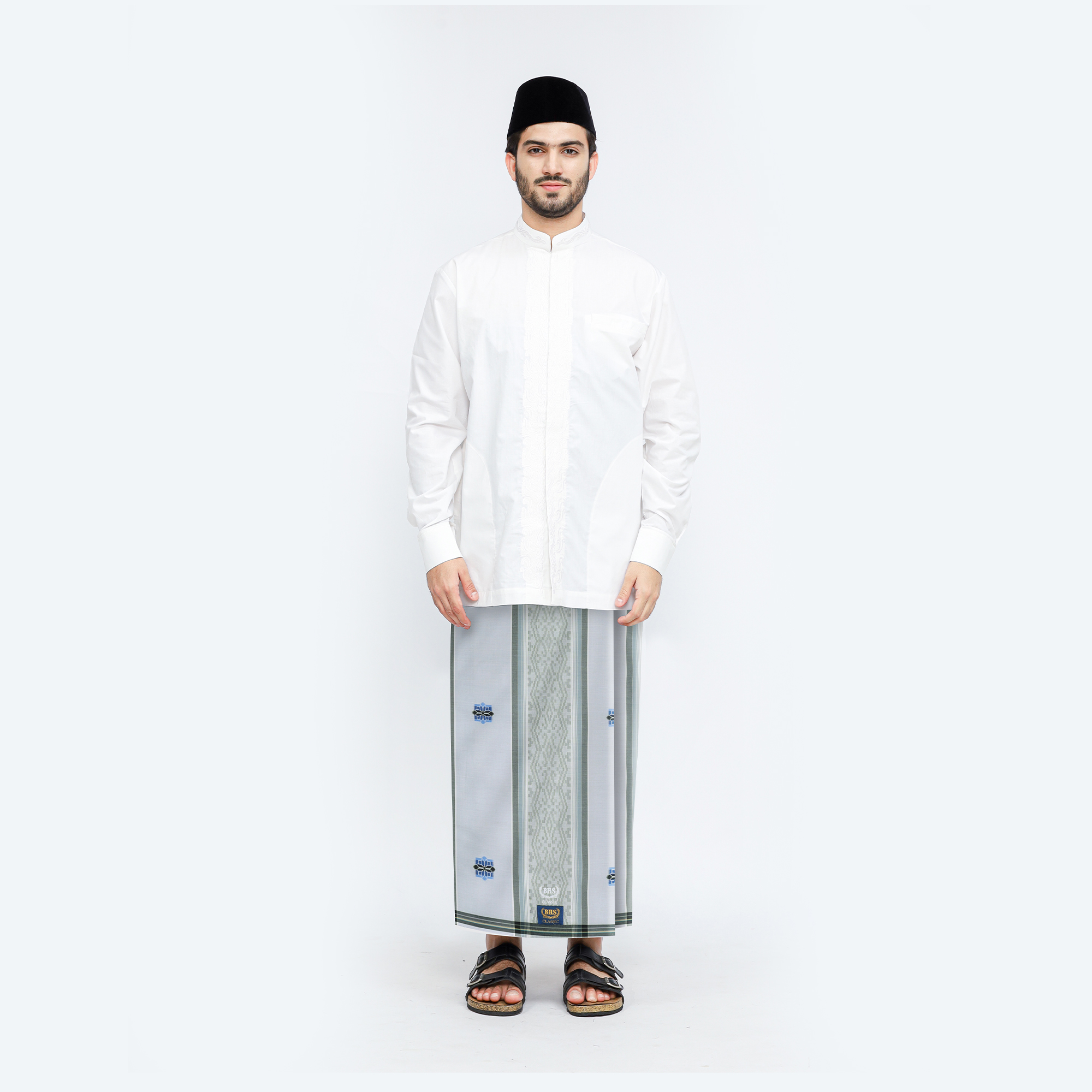 Sarung BHS Classic Gold Motif C45 SSF Krem Abu