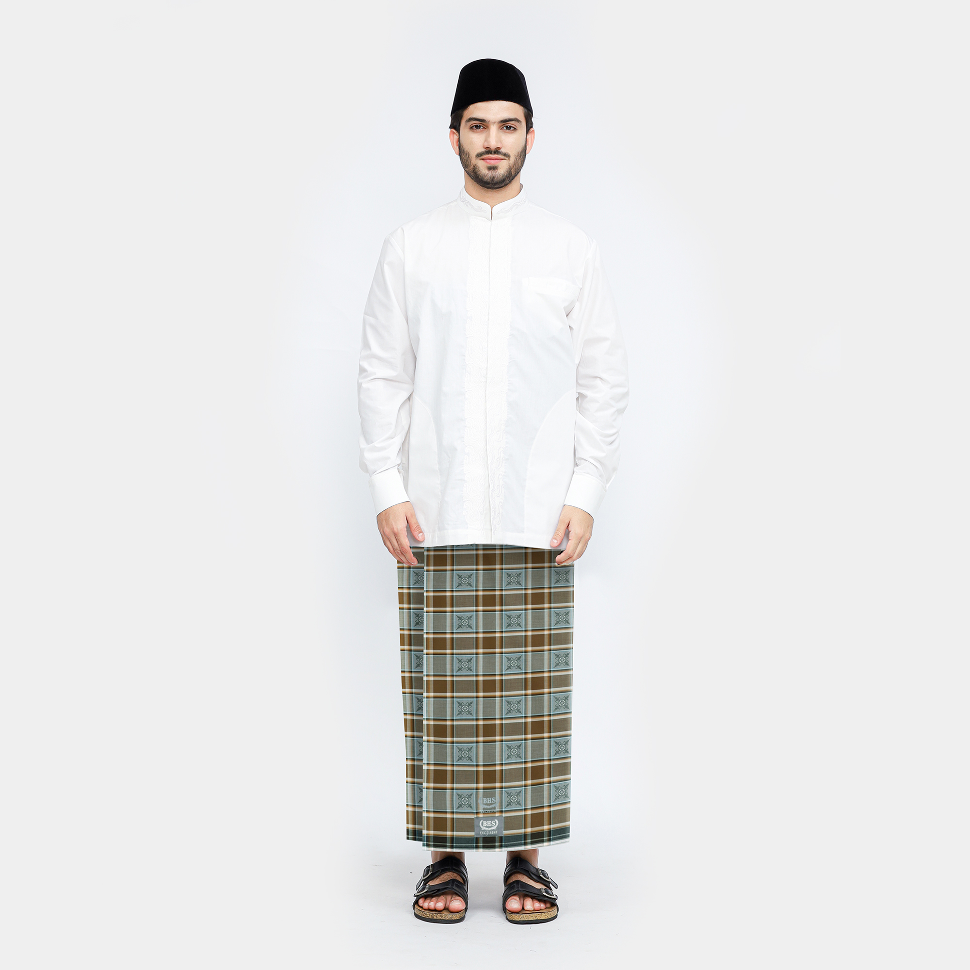 Sarung BHS Excellent Silver Motif E52 TMB Olive Muda 02