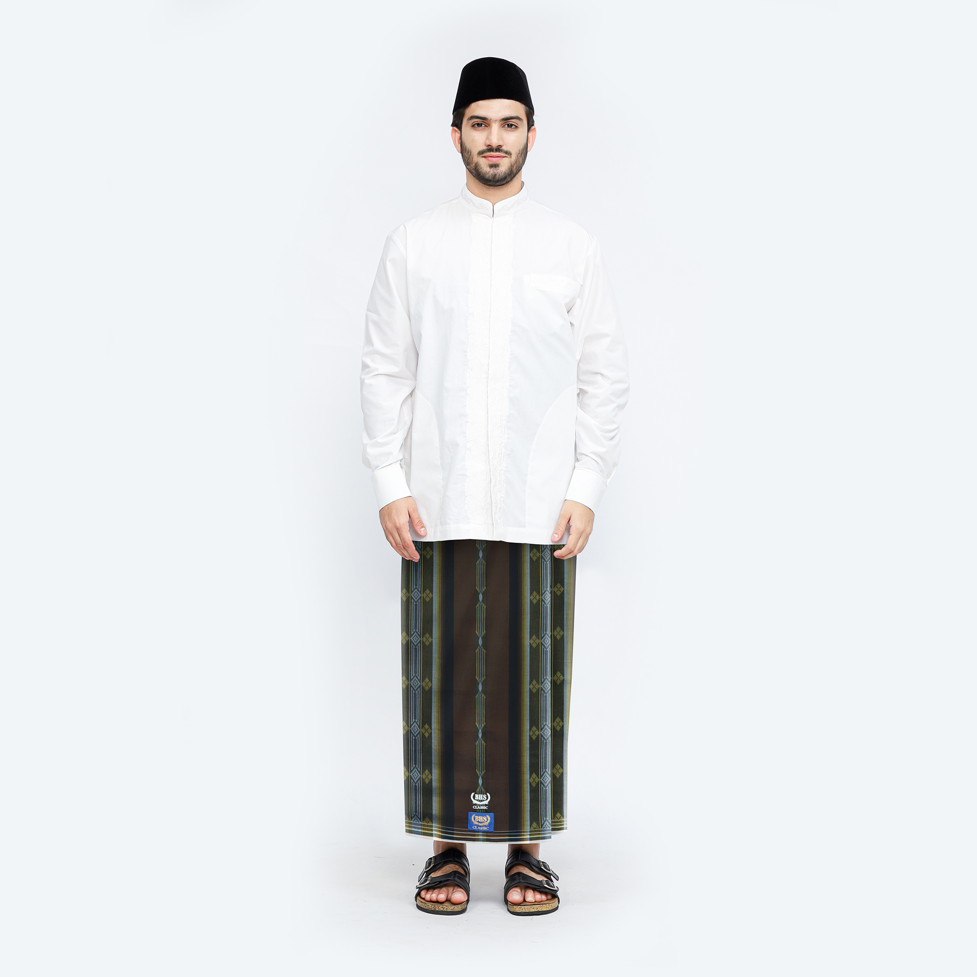 Sarung BHS Classic Gold Motif C44 DKB Coklat Tua 01
