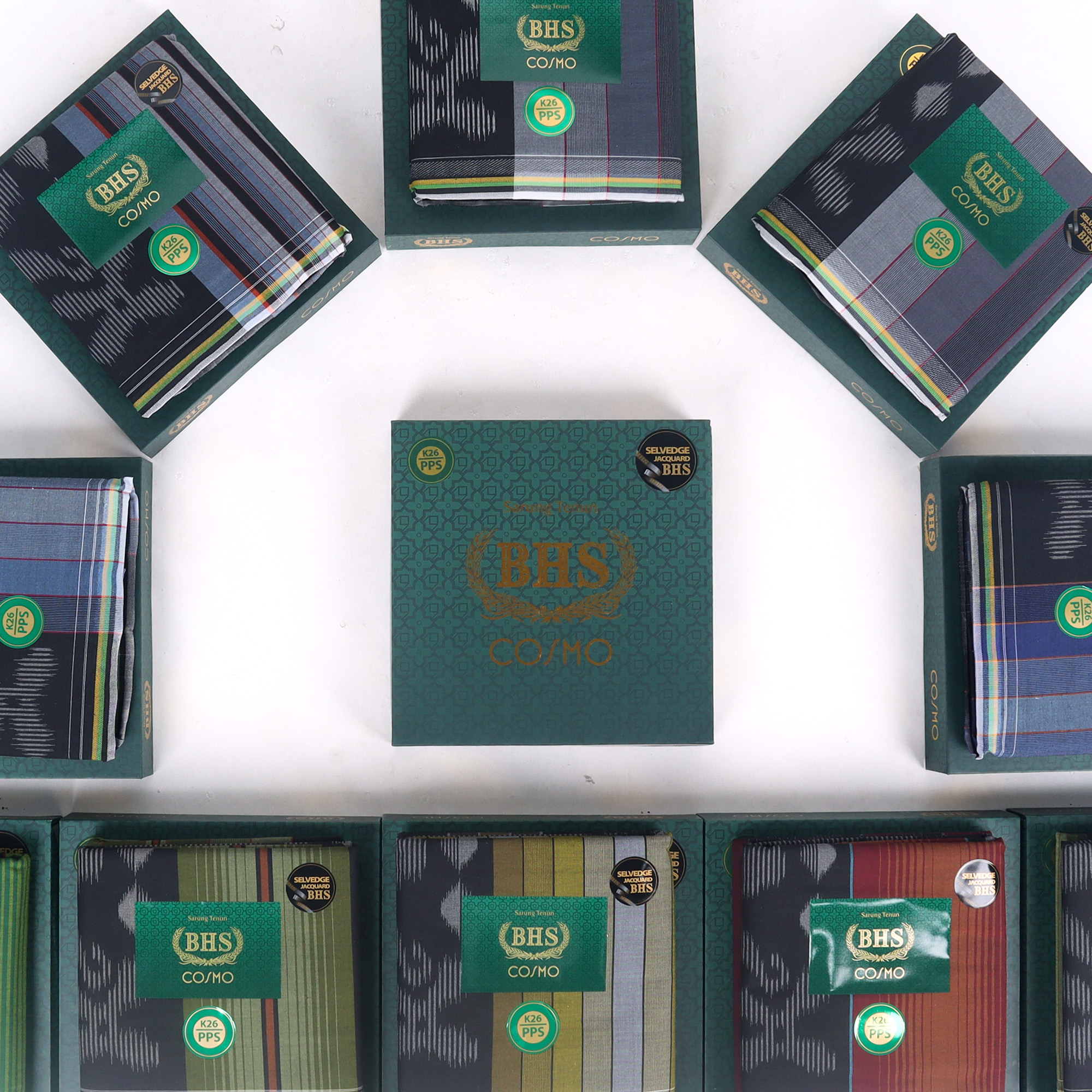 Grosir 10 Pcs Sarung BHS Cosmo Gold K26 PPS
