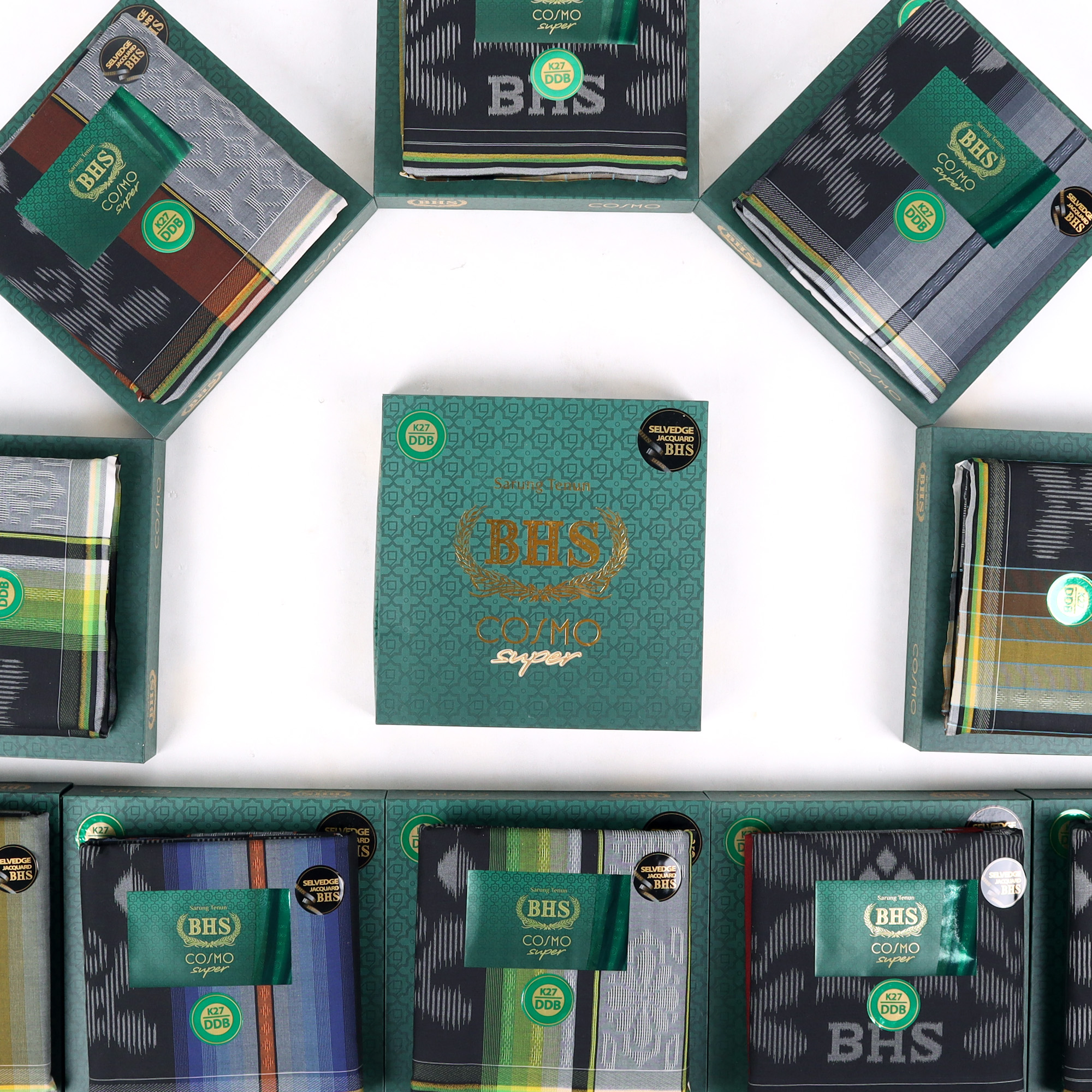 Grosir 10 Pcs Sarung BHS Cosmo Super Gold Motif K27 DDB