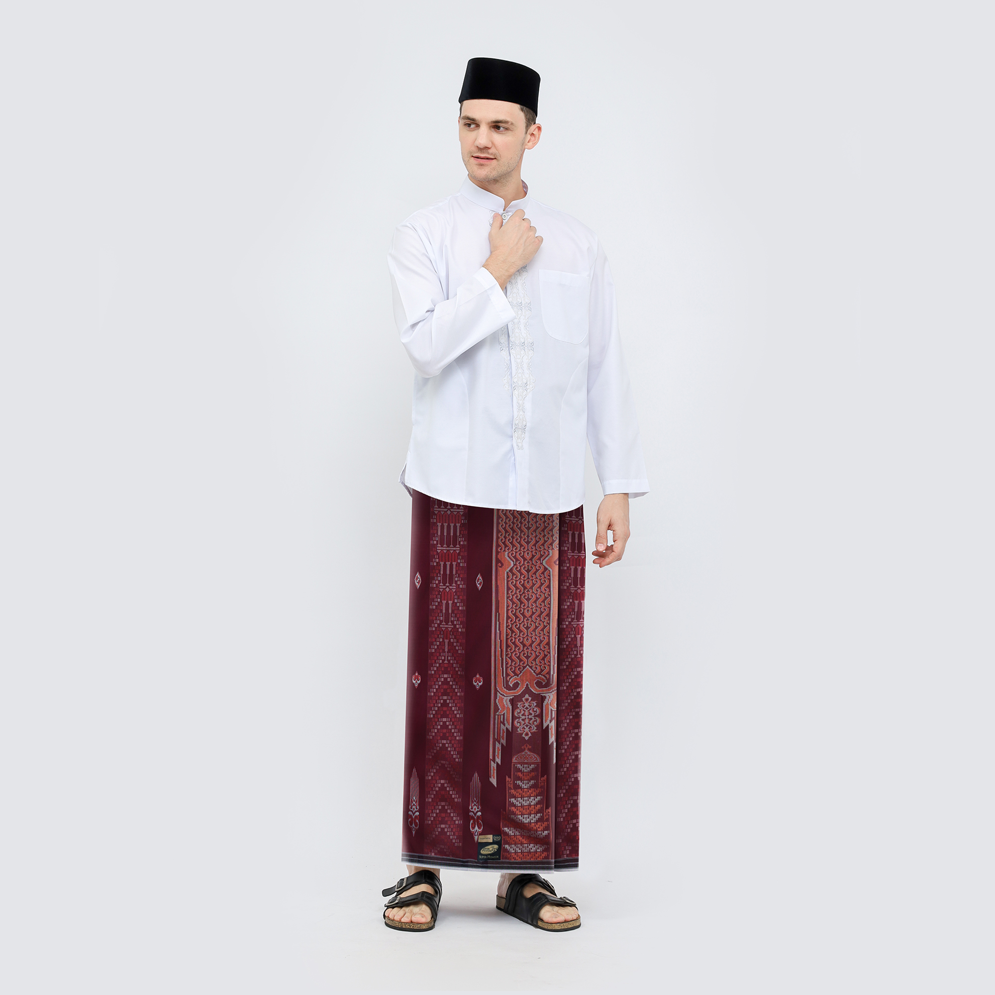 Sarung ATLAS Super Premium 980 Motif A9 JGL Merah 02