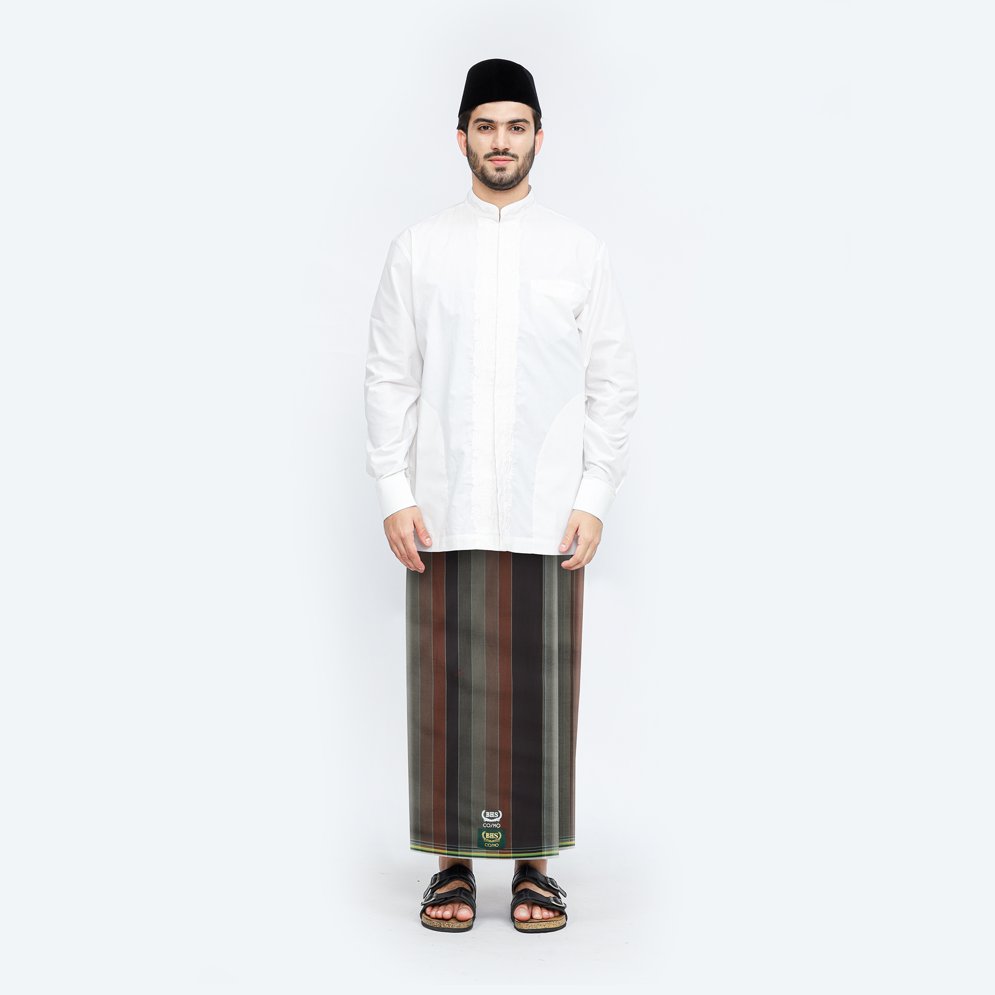 Sarung BHS Cosmo Gold Motif K26 PPA Coklat Tua