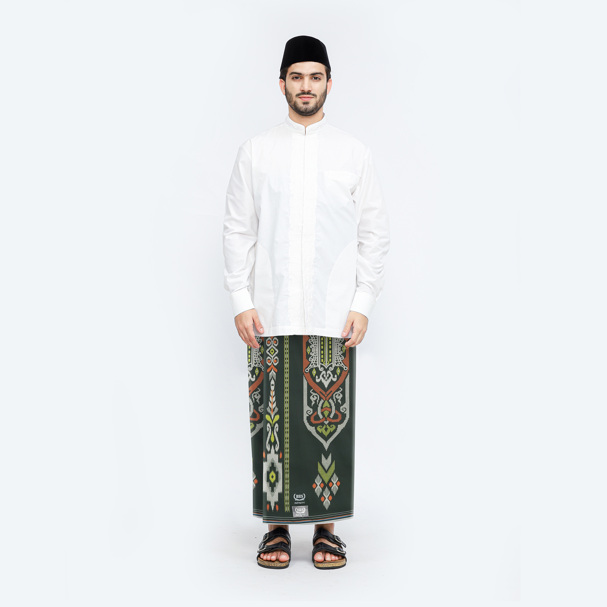 Sarung BHS Infinity Silver Motif V32 EKB Hijau