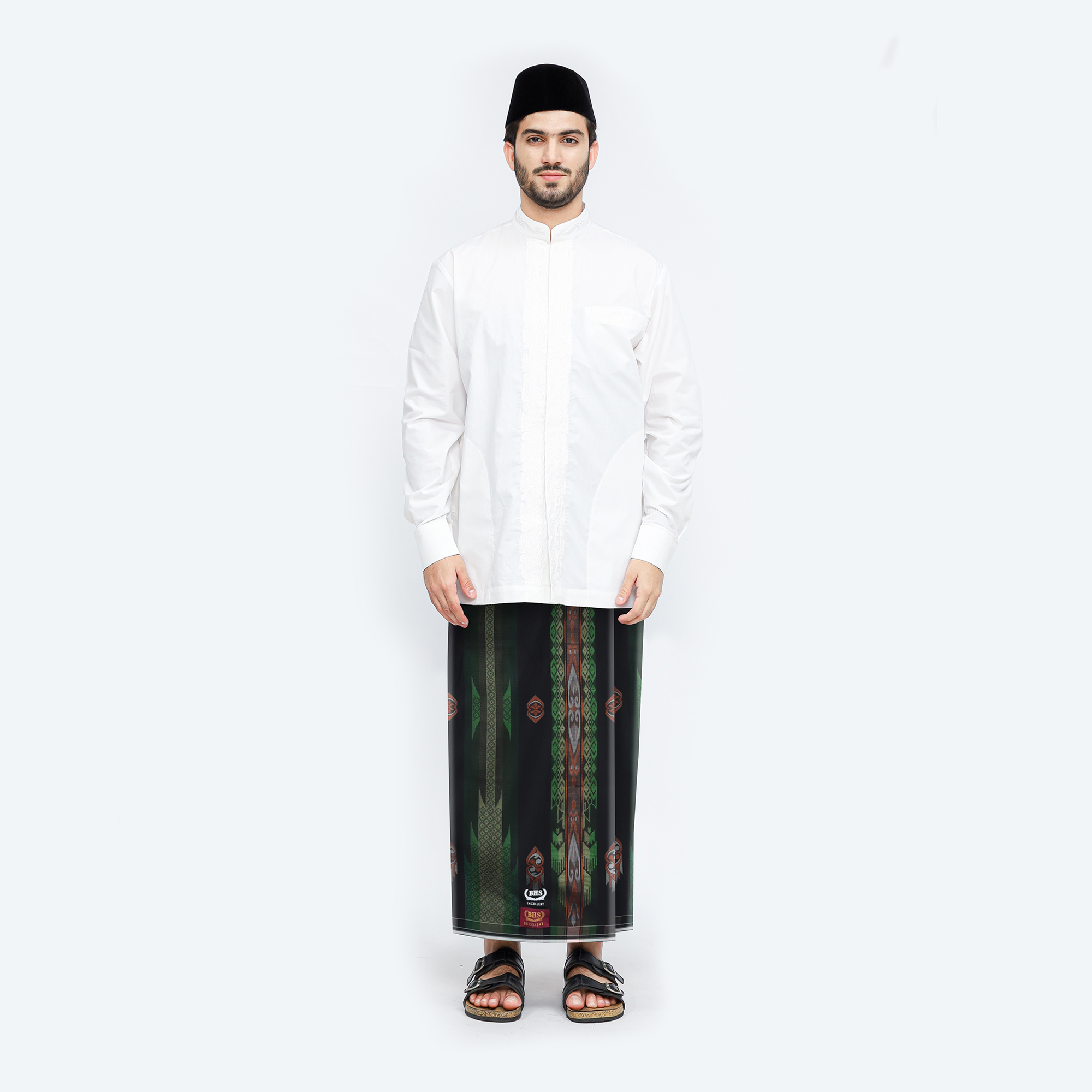 Sarung BHS Excellent Gold Motif E57 JGH Hitam Hijau 03