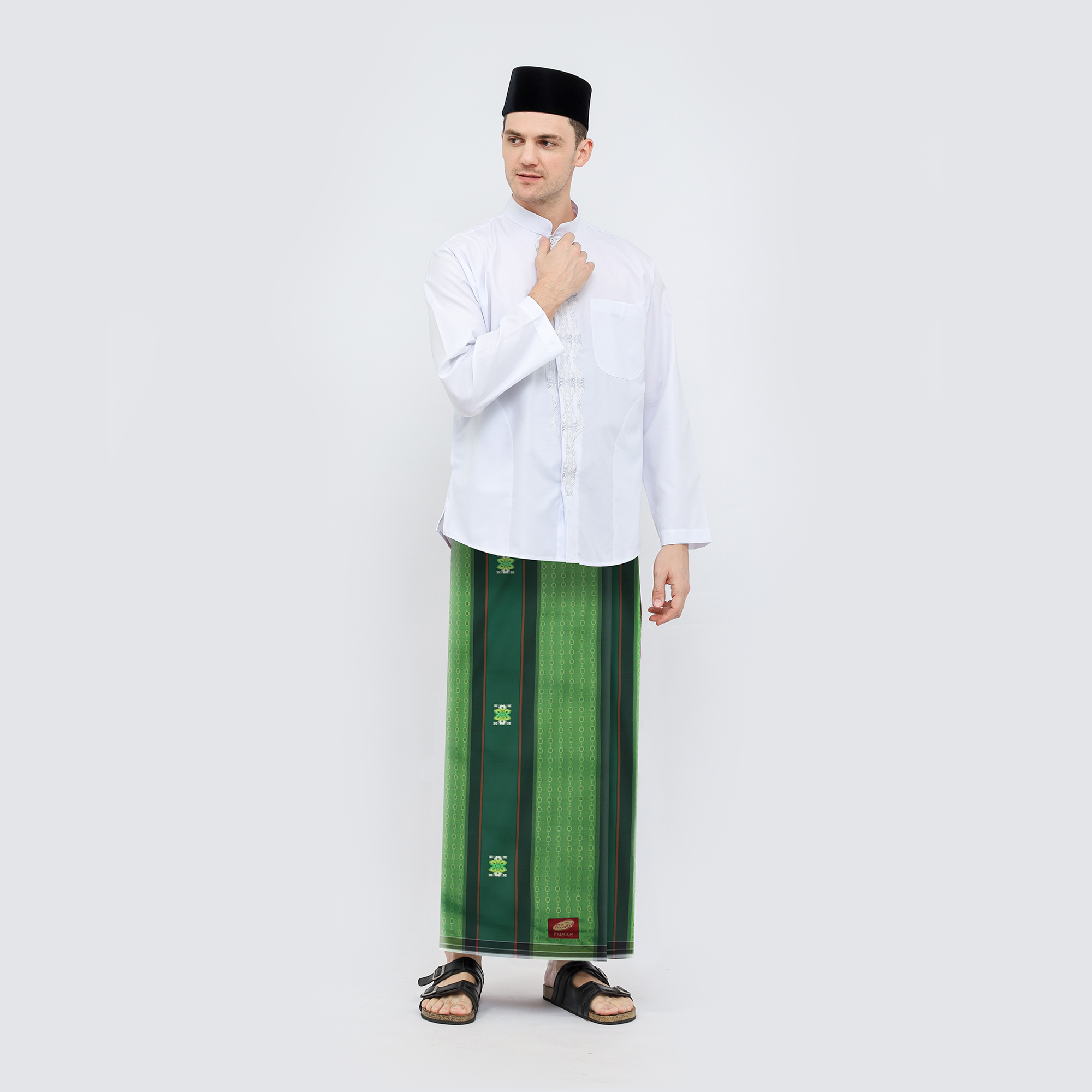 Sarung ATLAS Premium 760 Songket Hijau 04