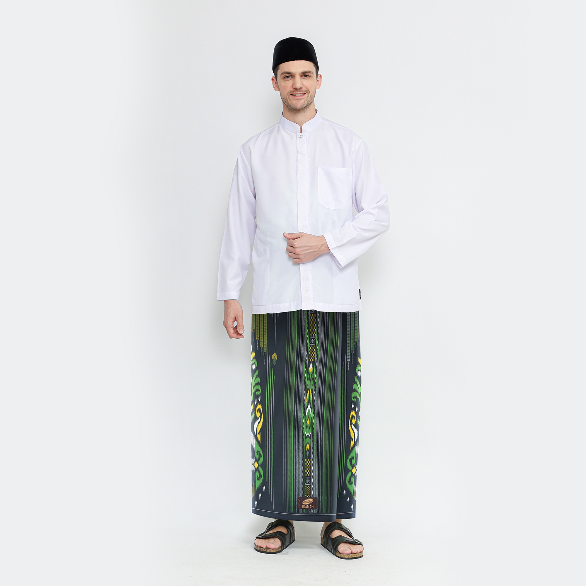 Sarung ATLAS Idaman 555 Kembang Motif BHS GSA 01 Hijau Tua