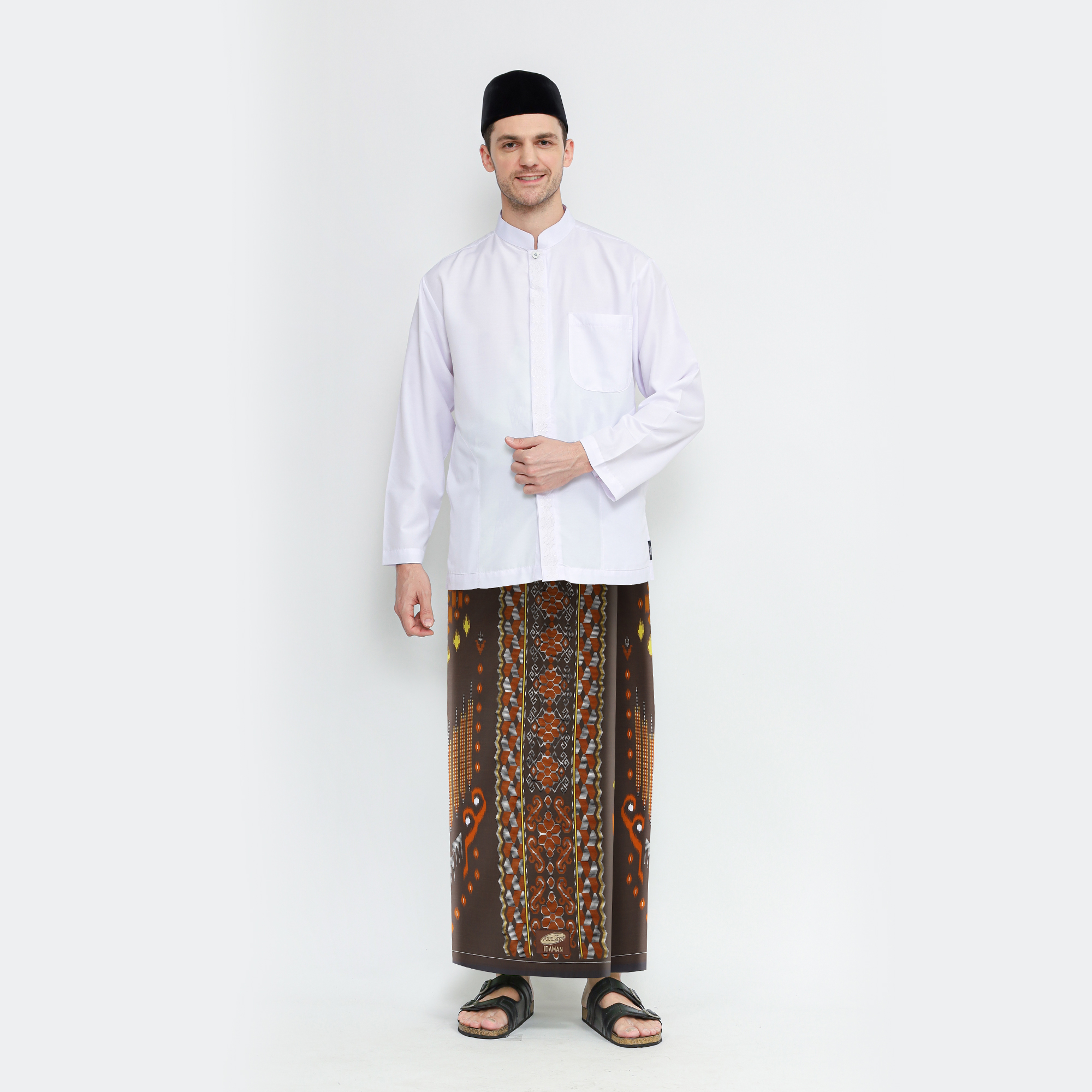 Sarung ATLAS Idaman 555 Kembang Motif BHS GSD 01 Olive Muda