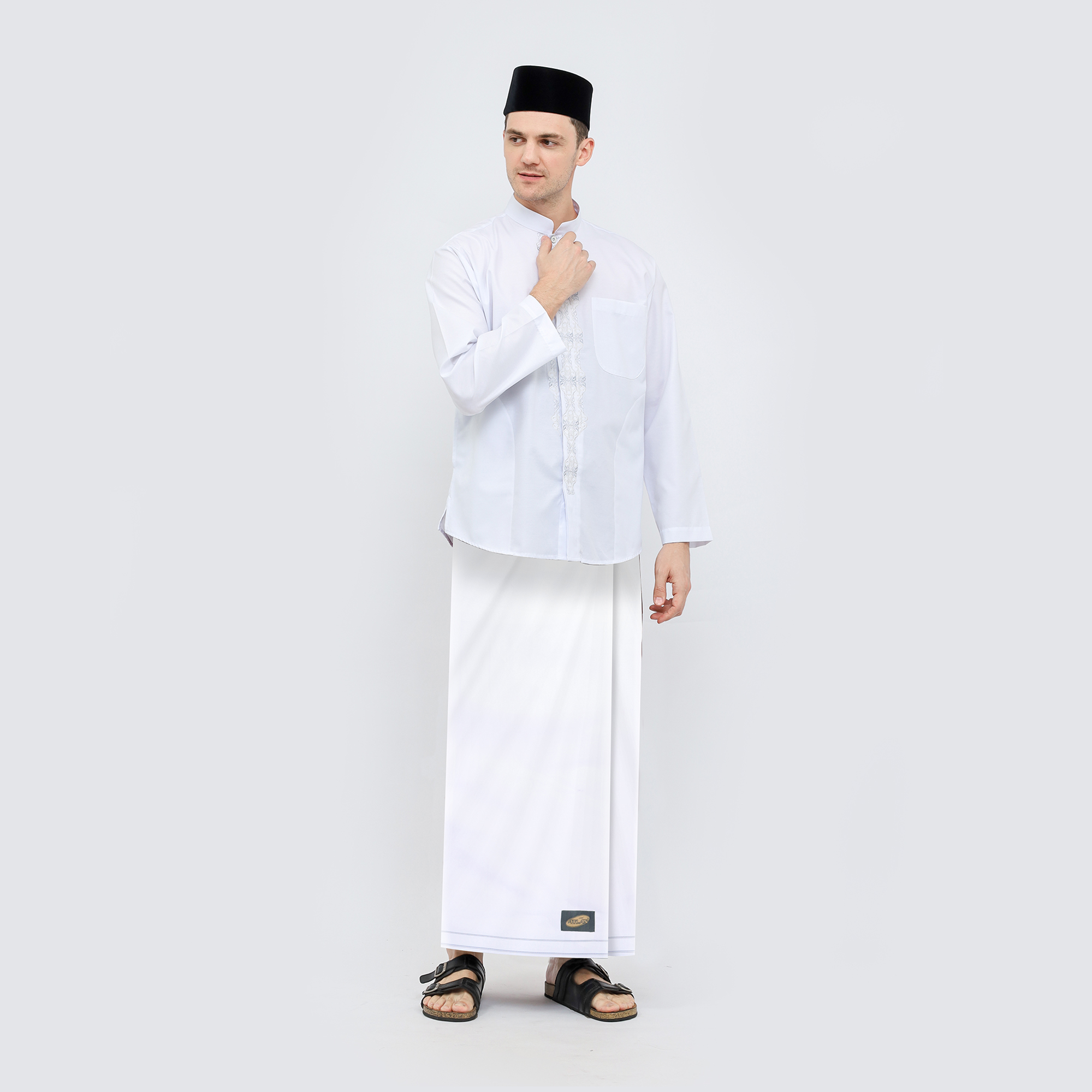 Sarung ATLAS Favorit Nusantara Warna Putih Polos