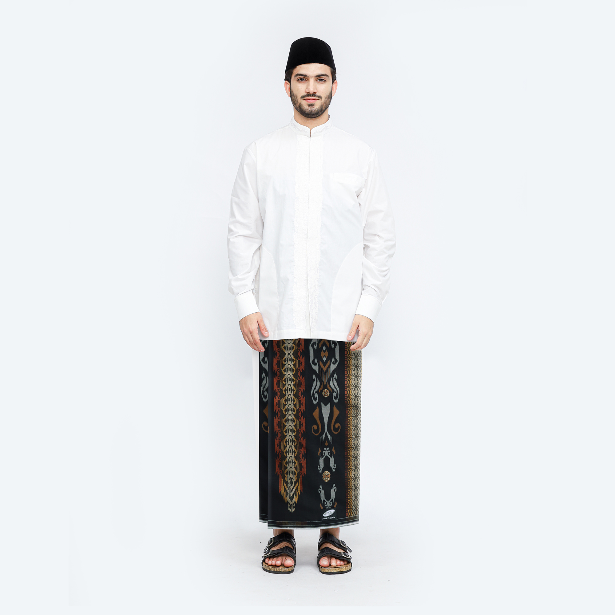 Sarung ATLAS Super Premium Silver 975 Motif A9 JGA Hitam