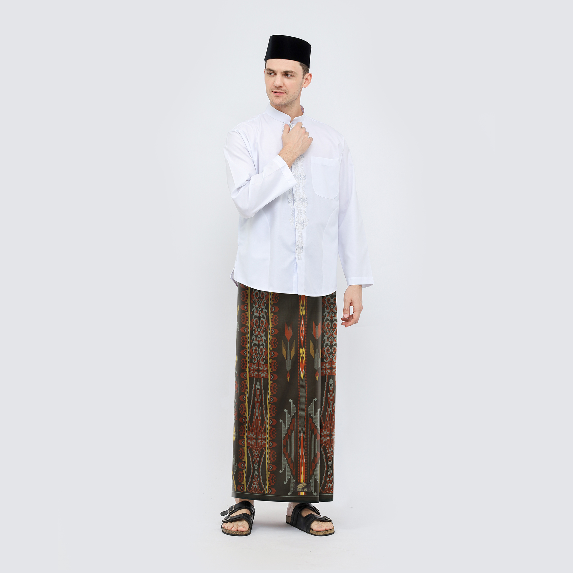 Sarung ATLAS Idaman 555 Kembang Motif BHS A5 GSK Olive Muda