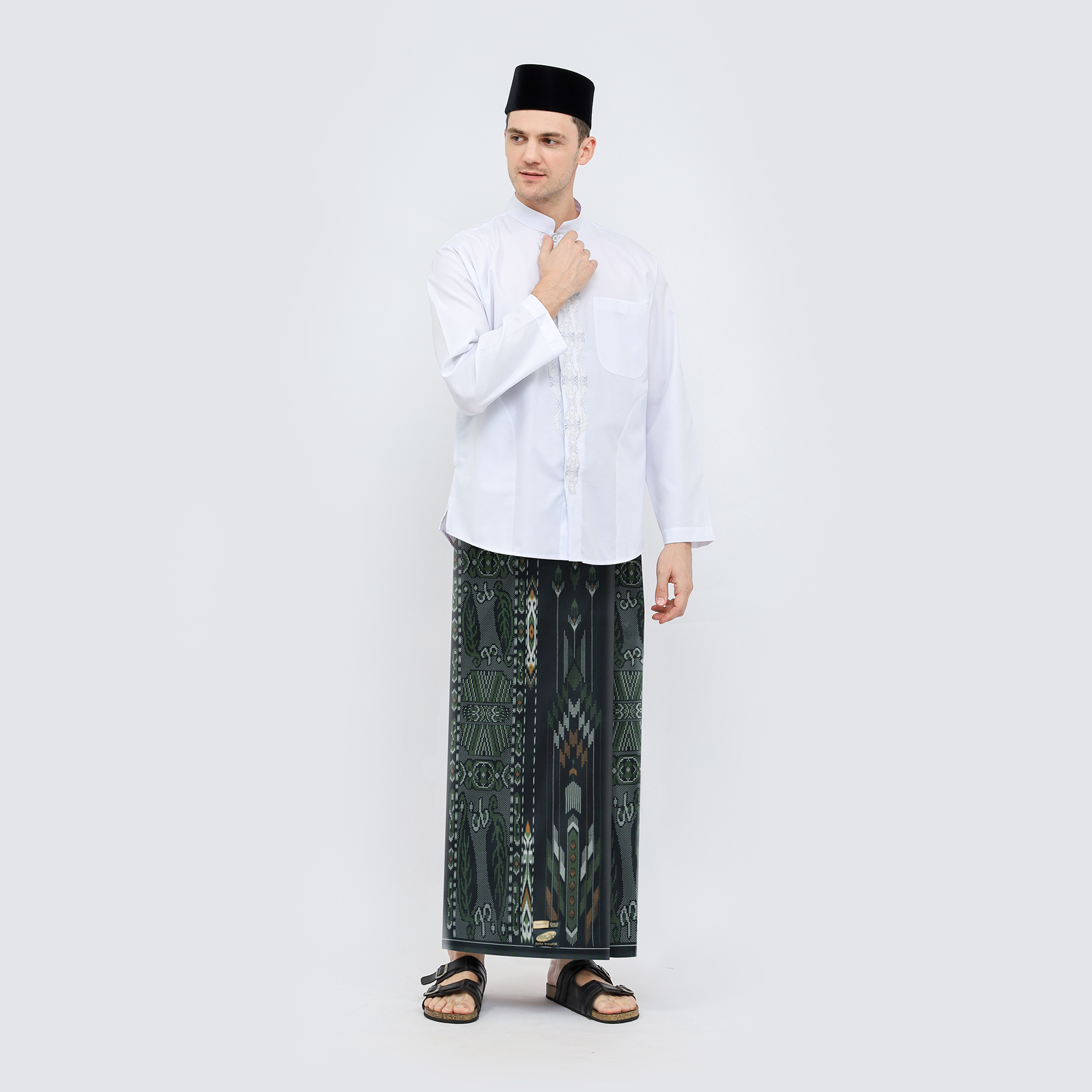 Sarung ATLAS Super Premium 920 Motif A9 KJA Hitam Hijau