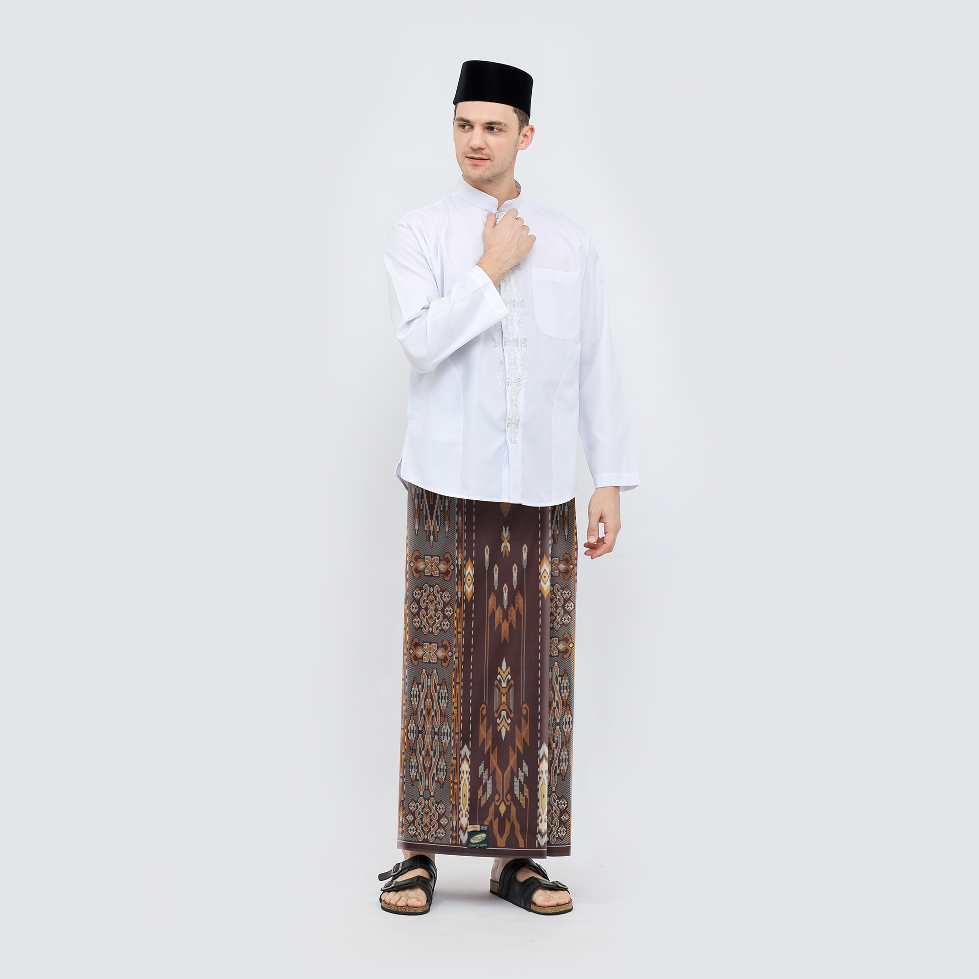 Sarung ATLAS Super Premium 920 Motif A5 KJB Coklat Tua