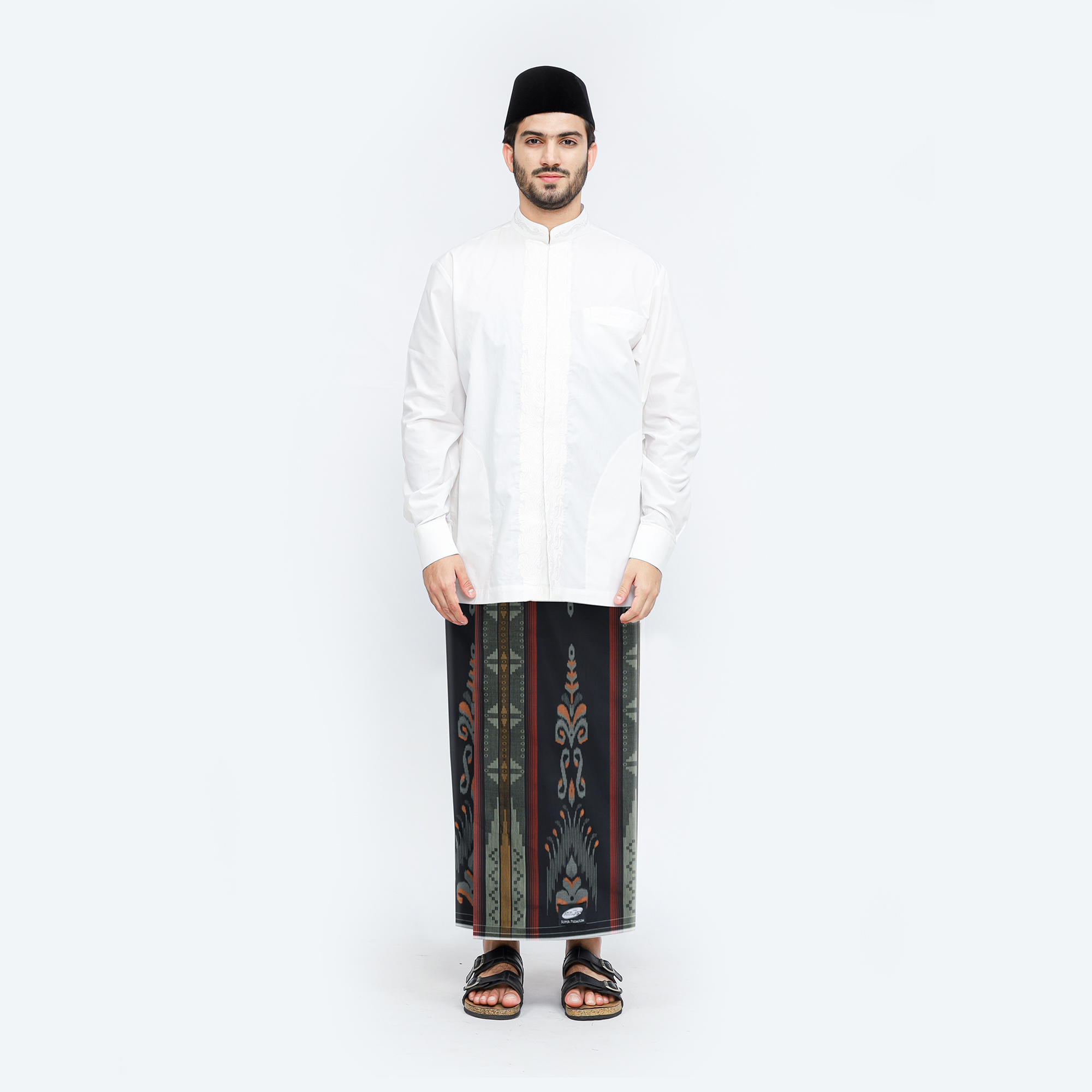 Sarung ATLAS Silver Super Premium 935 Motif A9 DKA Hitam Kuning 01