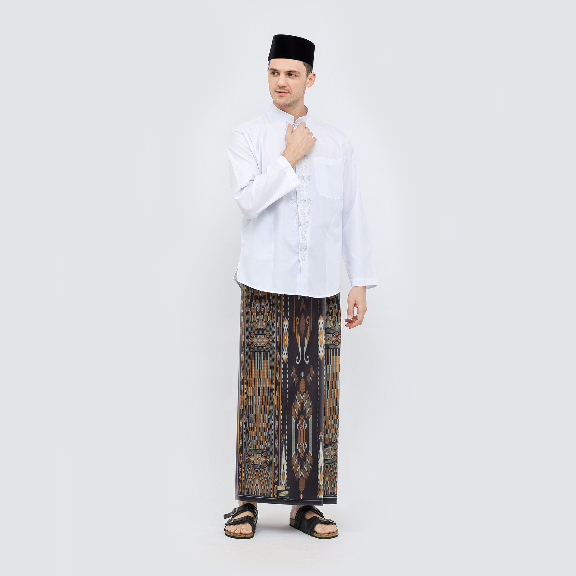 Sarung ATLAS Super Premium 920 Motif A9 KJA Coklat Tua
