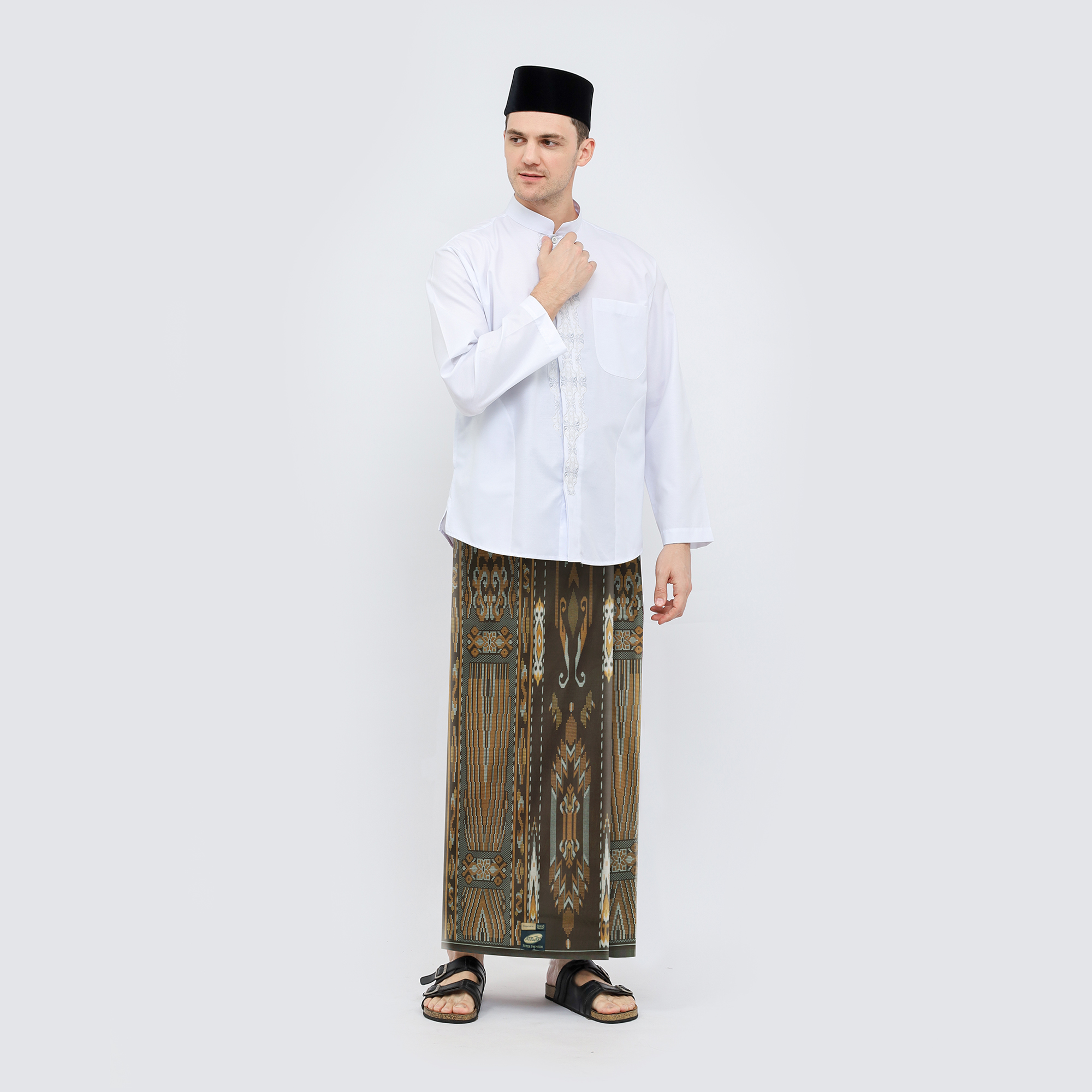 Sarung ATLAS Super Premium 920 Motif A9 KJA Olive Muda
