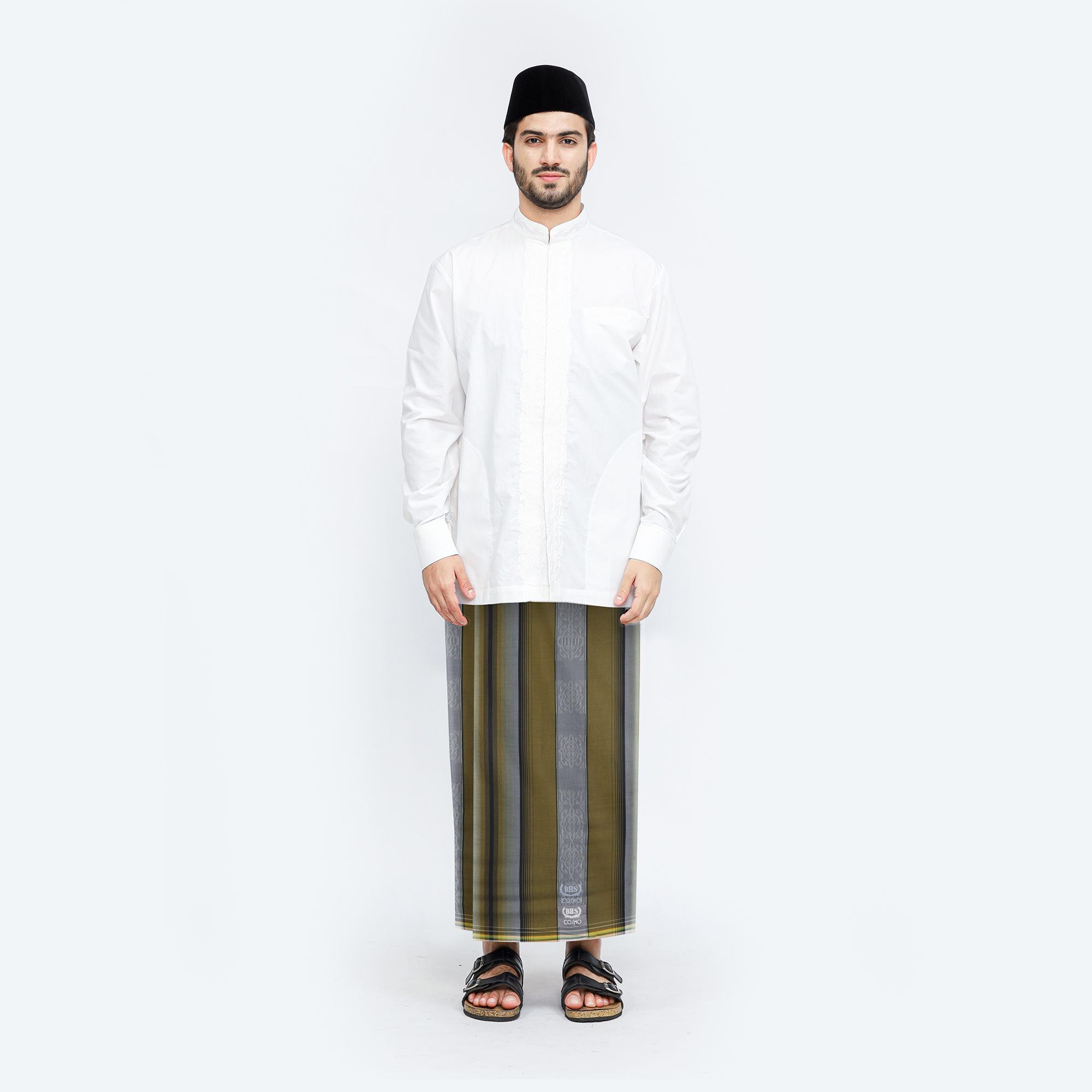 Sarung BHS Cosmo Super Silver Motif K27 DDB SJ Olive Muda
