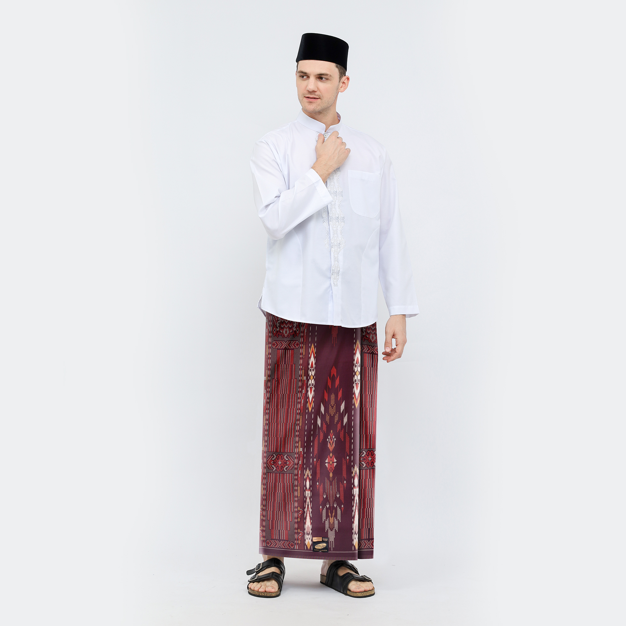 Sarung ATLAS Super Premium 920 Motif A9 KJA Merah Hati 02