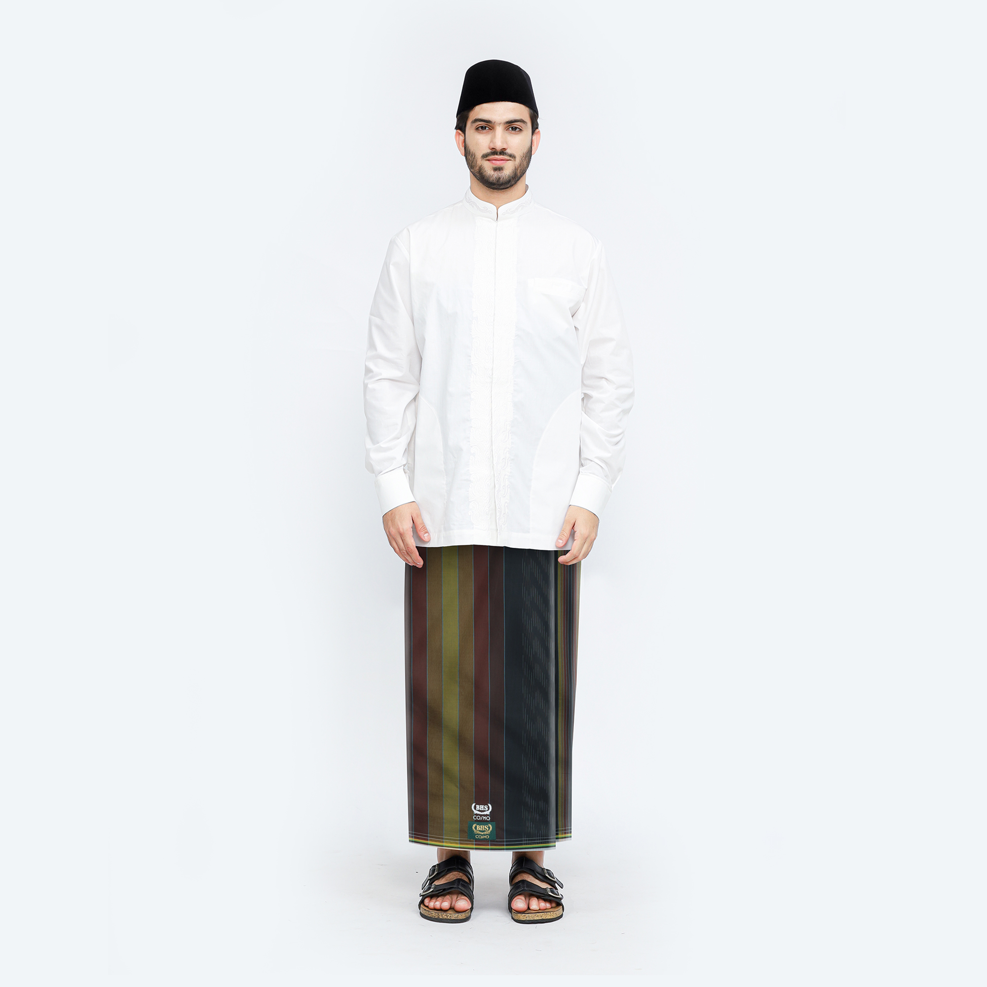Sarung BHS Cosmo Gold Motif K26 PPS Hitam Coklat 04