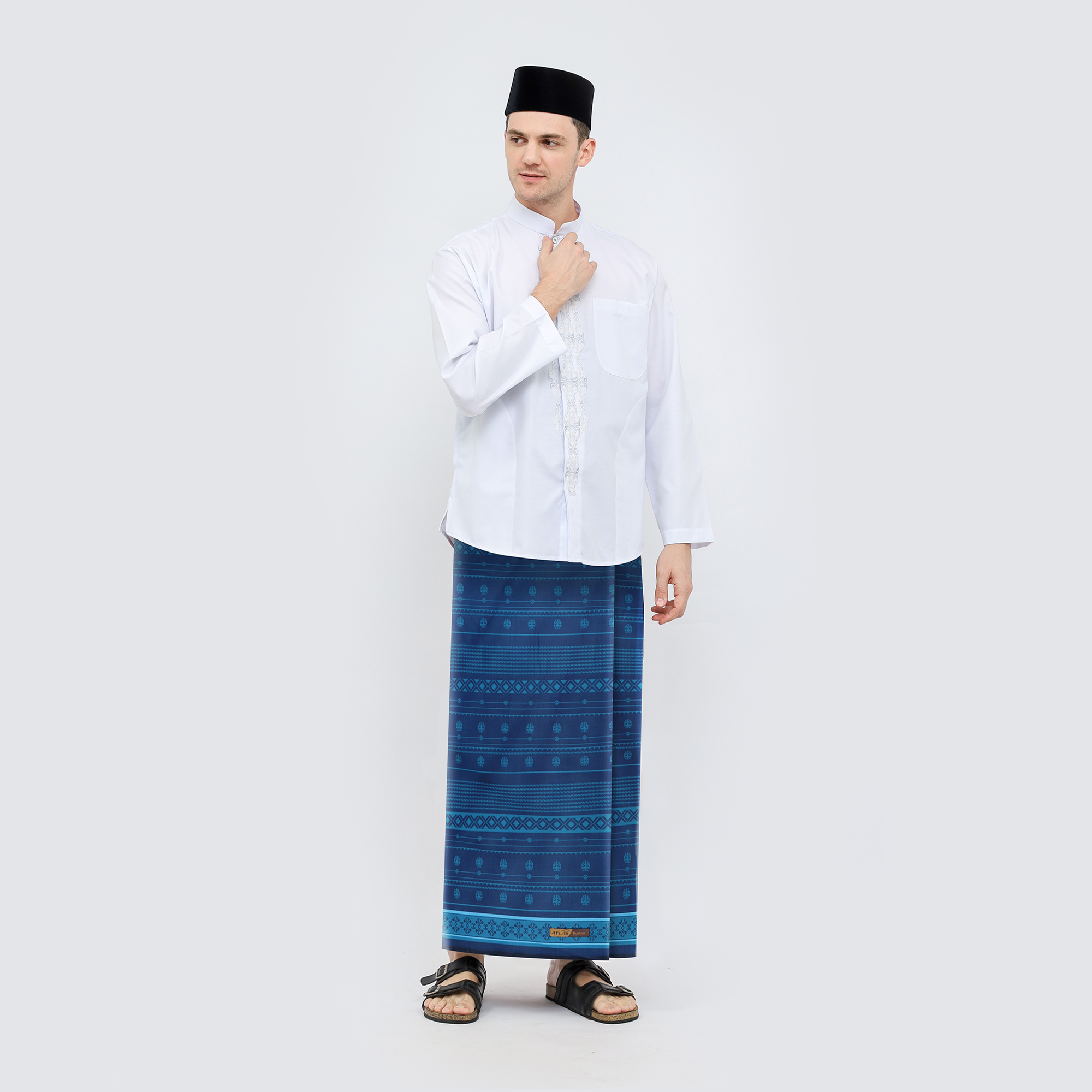 Sarung ATLAS Bustan Series Ternate Navy