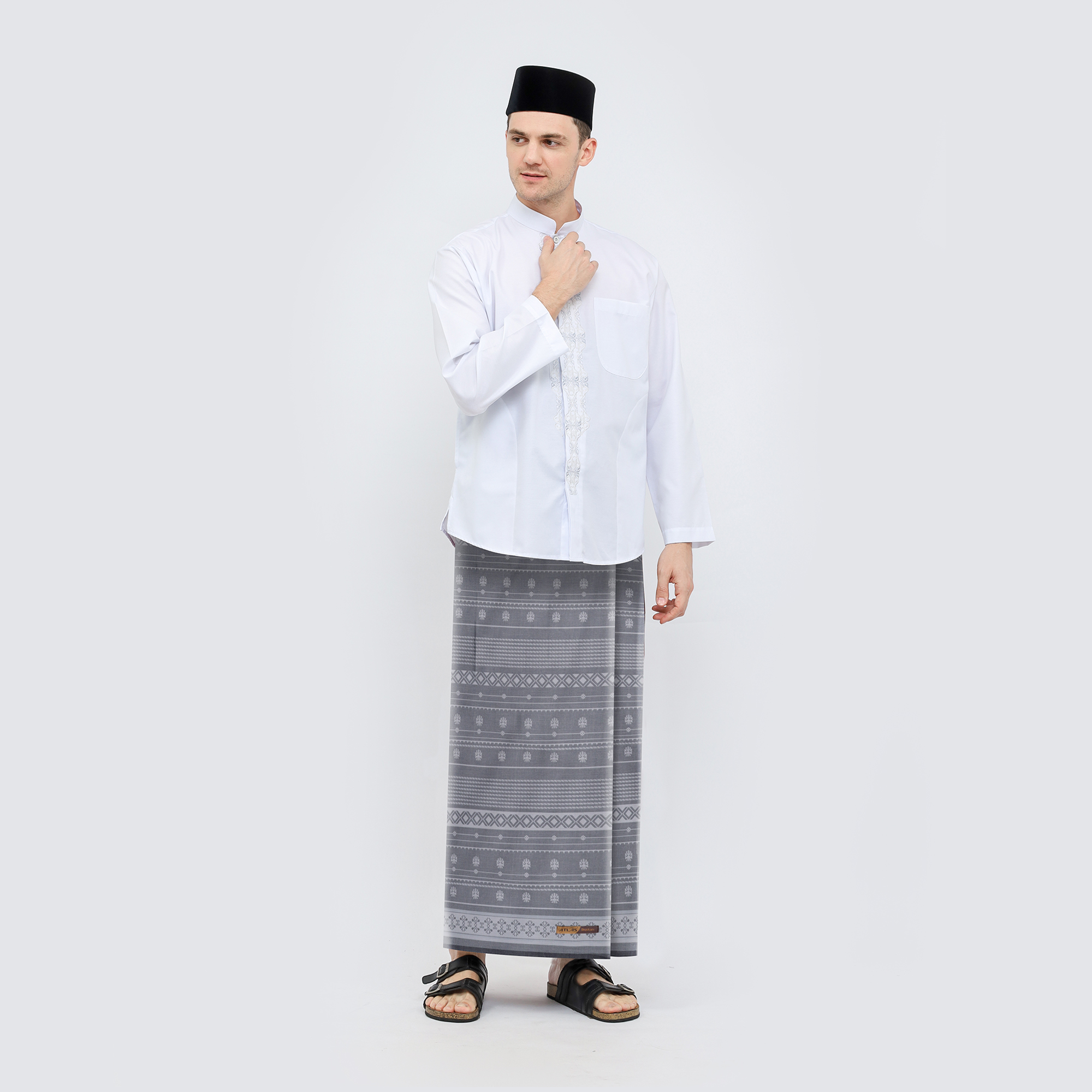 Sarung ATLAS Bustan Series Ternate Grey