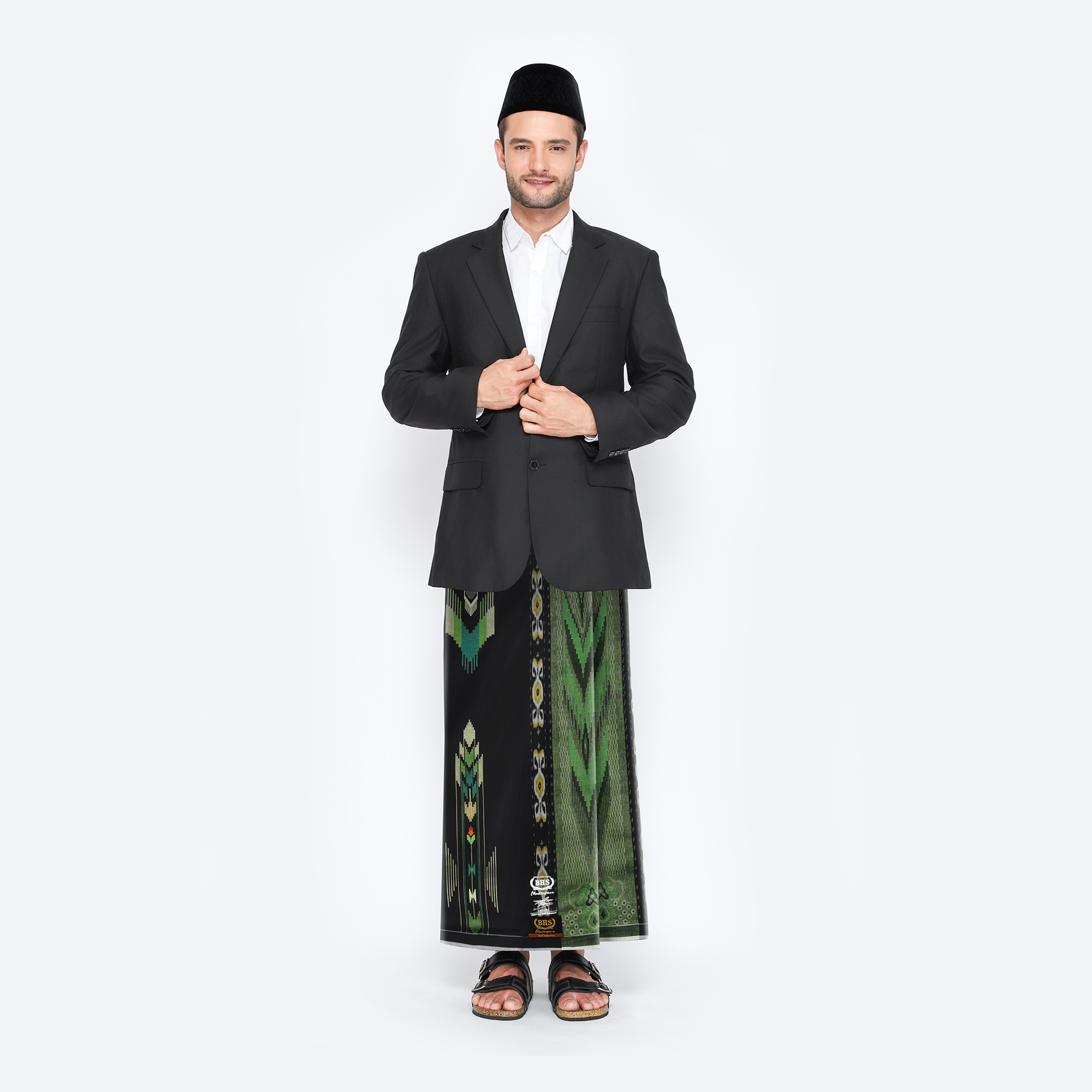 Sarung BHS Masterpiece Gold Motif M96 JSG Hitam Hijau 01