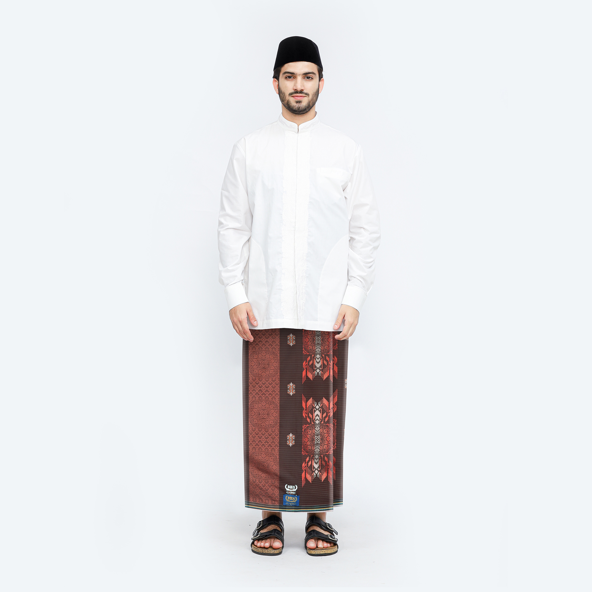 Sarung BHS Classic Super Gold Motif C49 JGC Coklat Tua